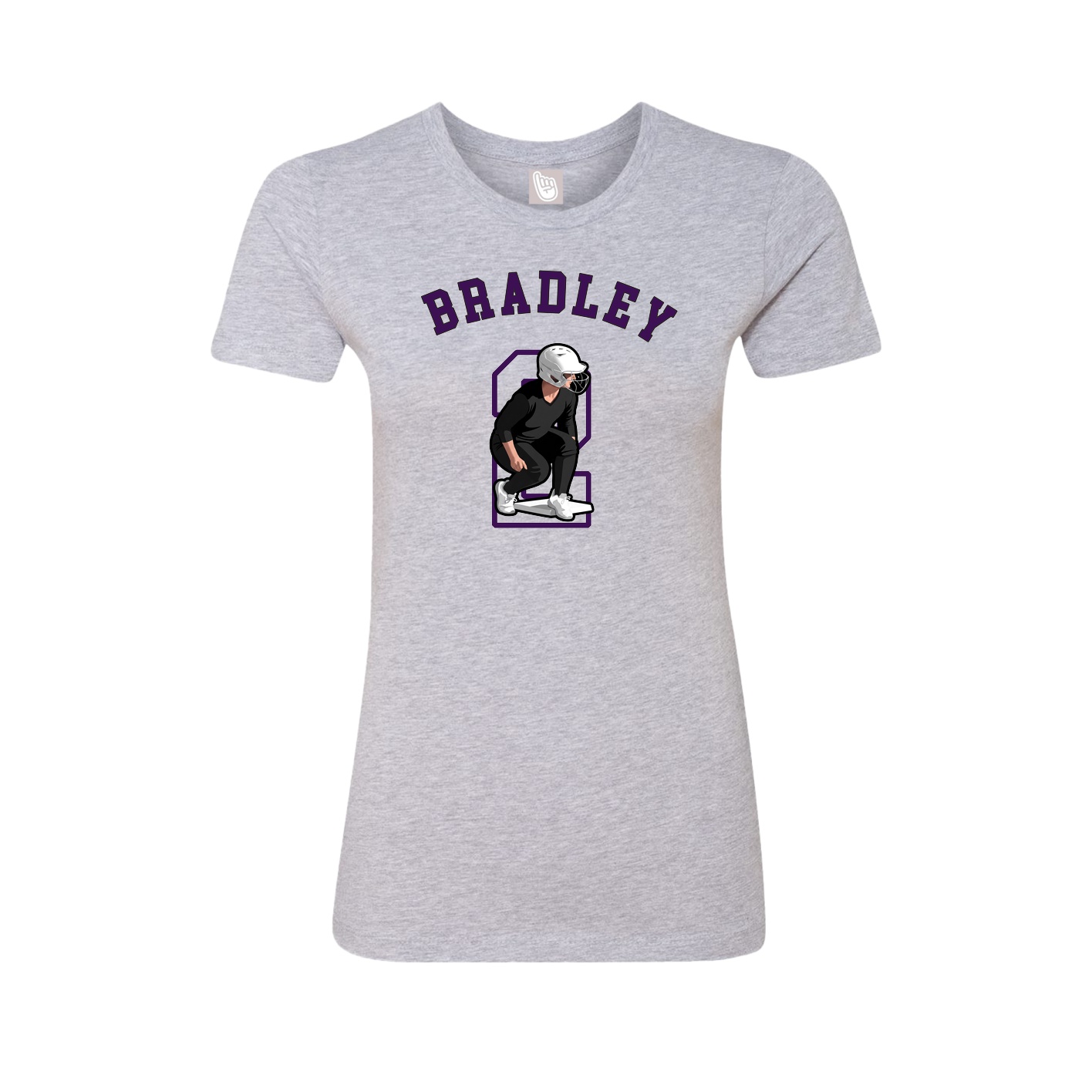 Fitted Women's Tee — Shirsey Arch in Grey