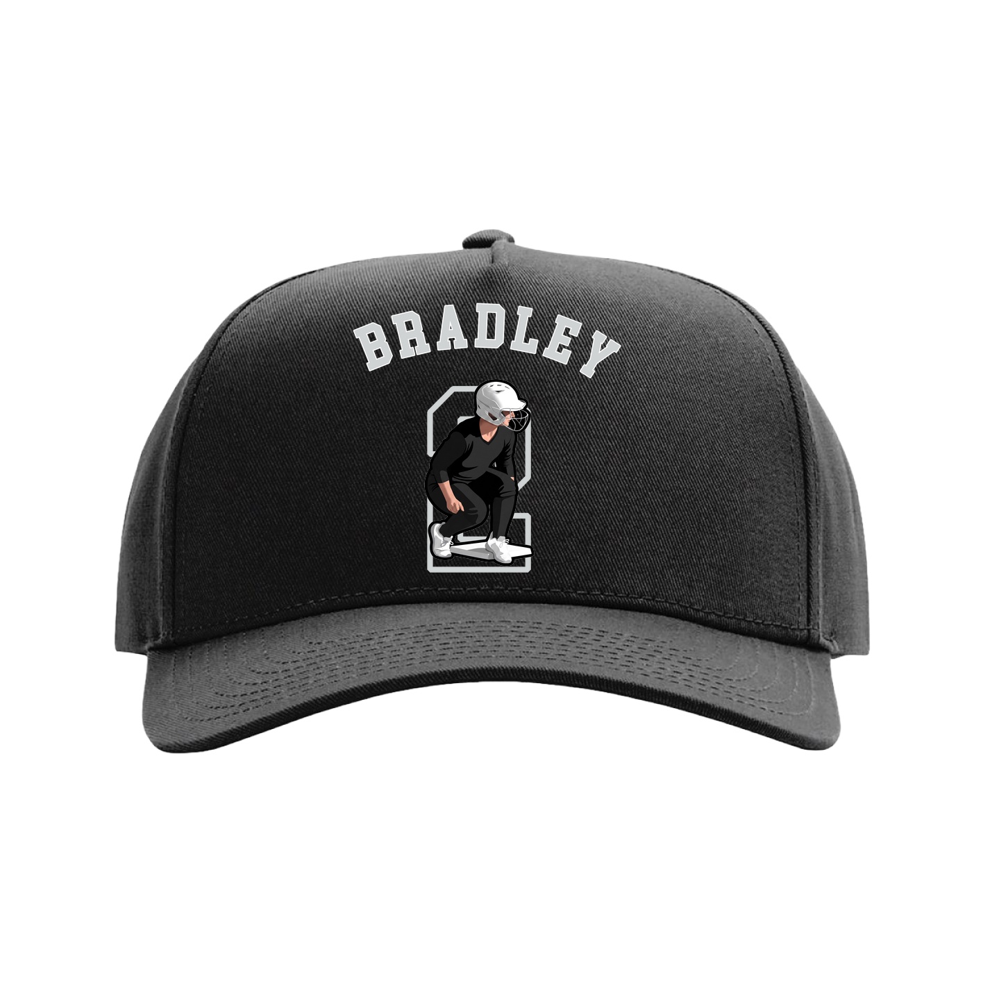 Full Fabric Five-Panel Champ Cap — Shirsey Arch in Black