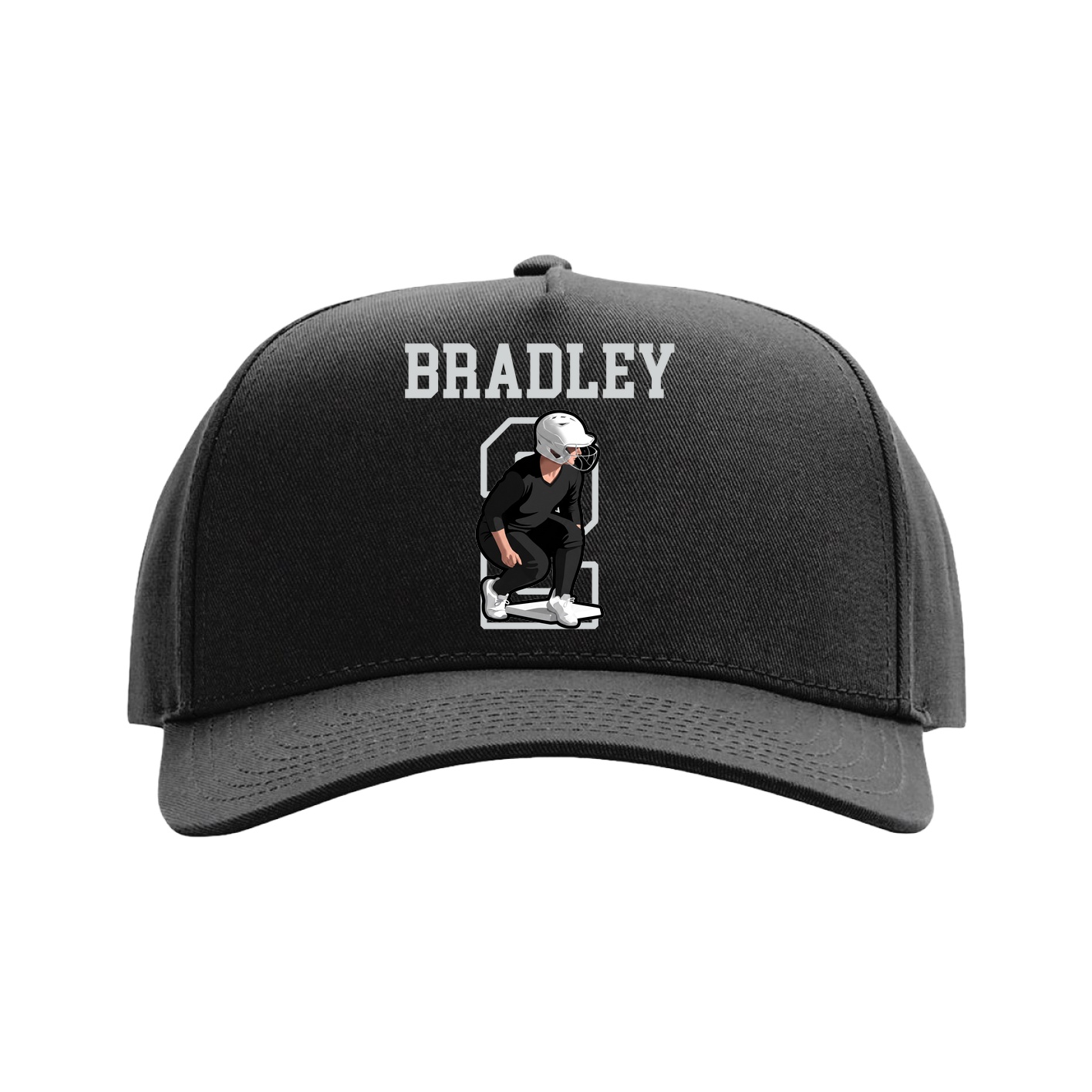 Full Fabric Five-Panel Champ Cap — Shirsey in Black