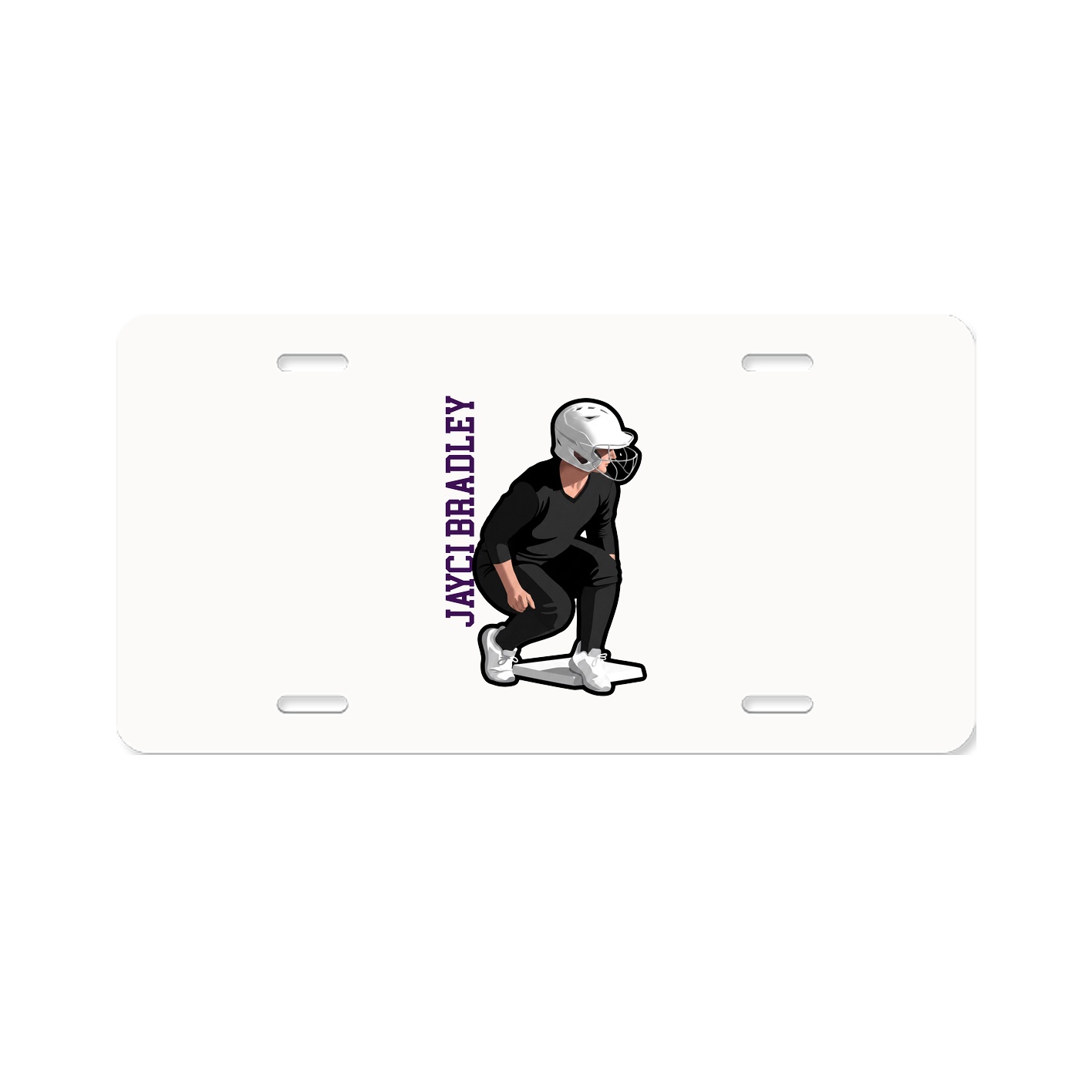 License Plate — Name Vertical in Classic