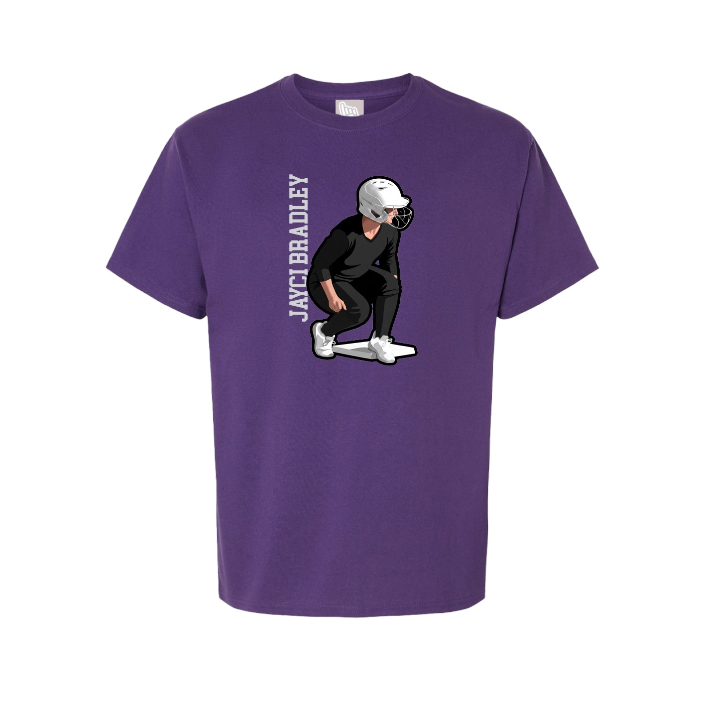 Tee — Name Vertical in Purple