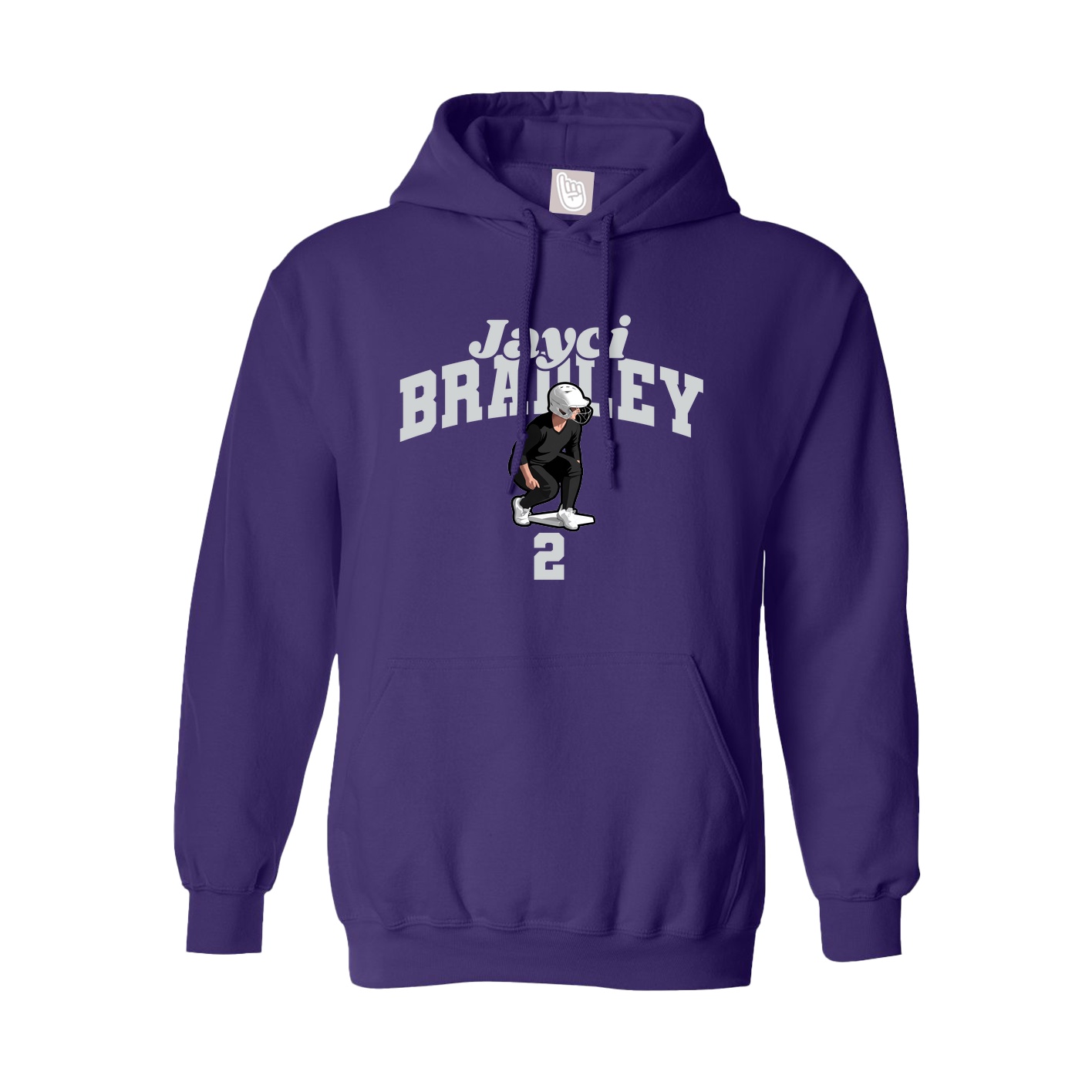 Youth Hoodie — Signature Arch in Purple