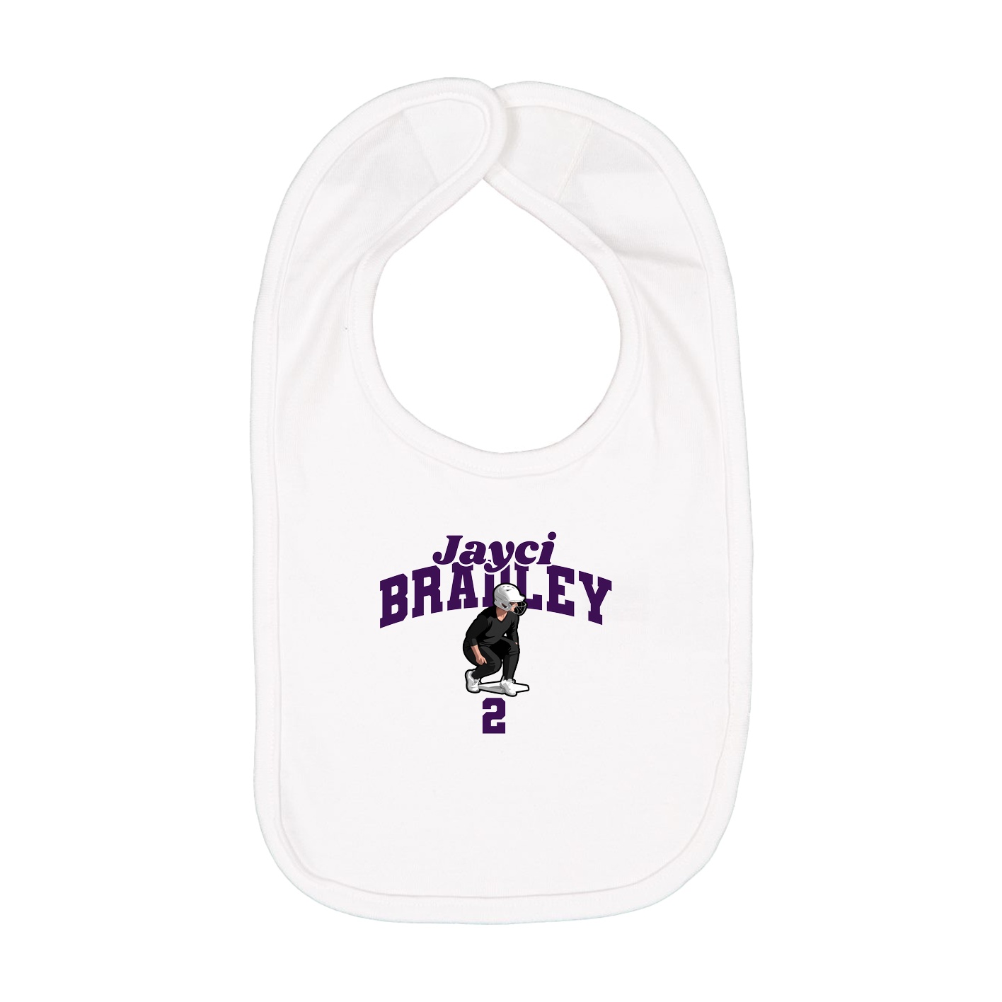 Infant Bib — Signature Arch in White