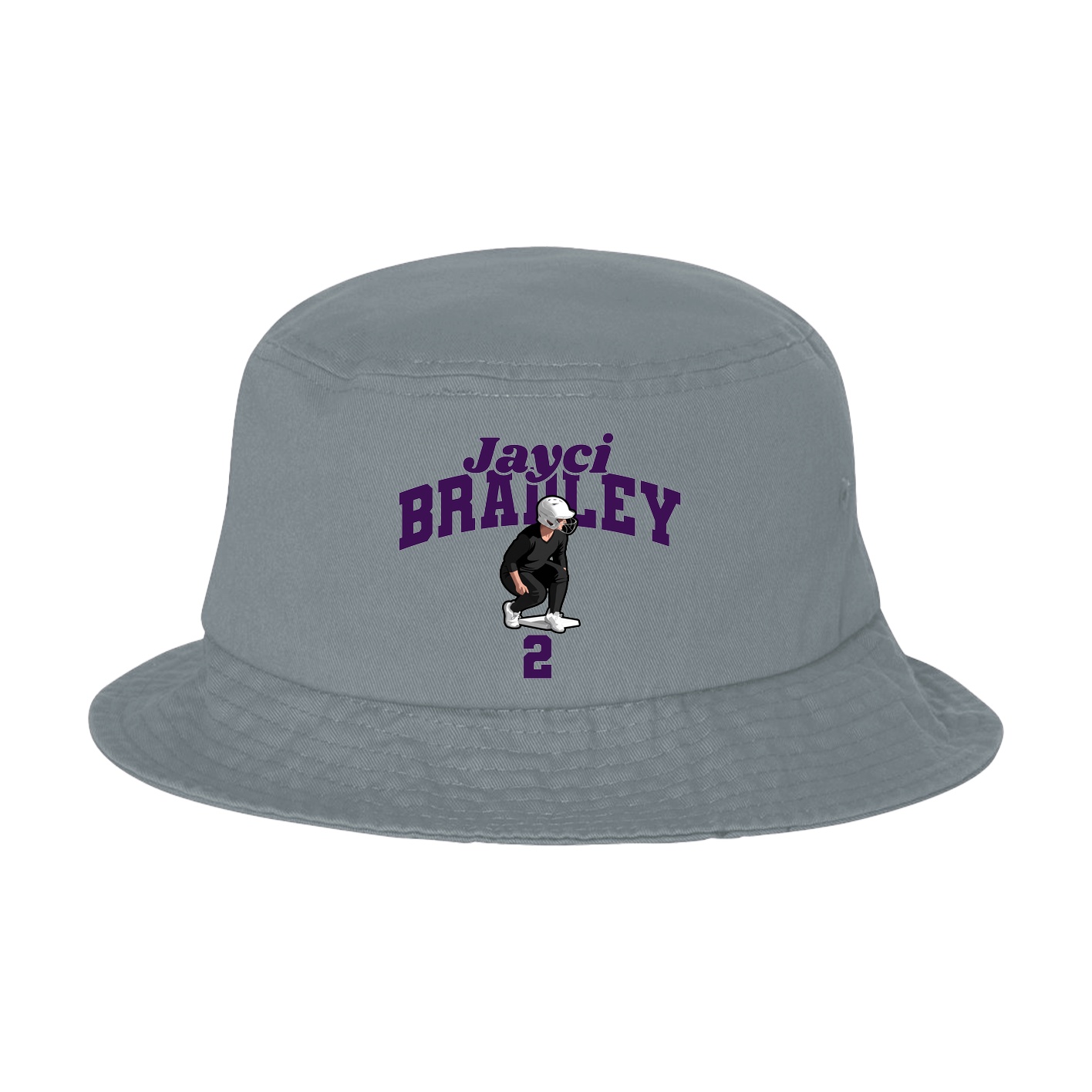 Bucket Cap — Signature Arch in Grey