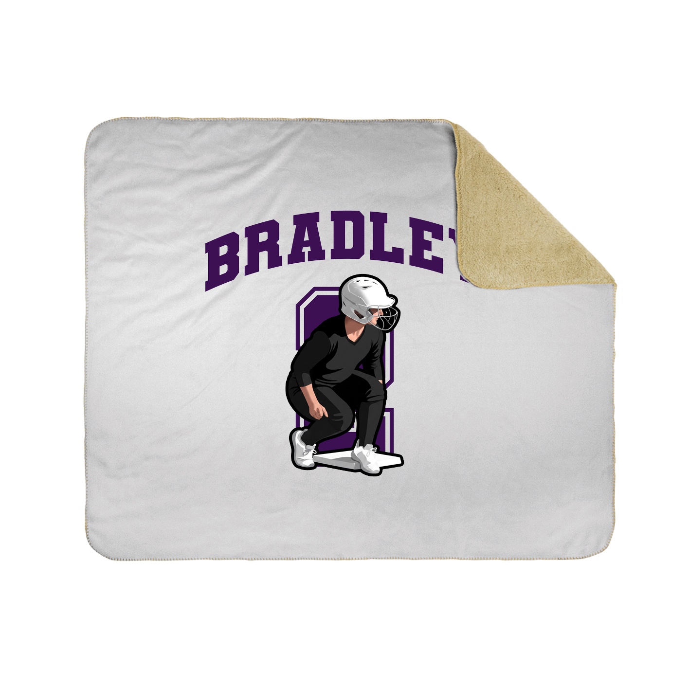 Throw Blanket — Number in White