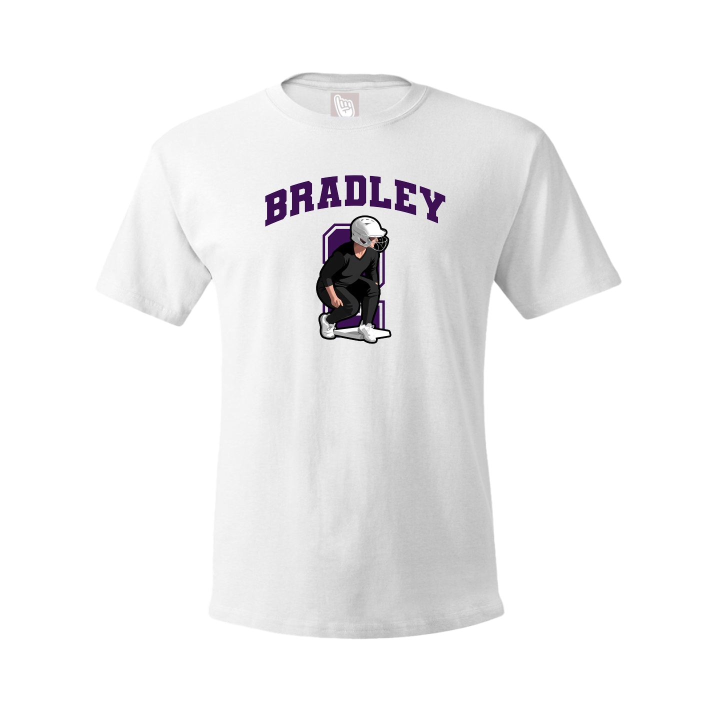 Youth Tee — Number in White