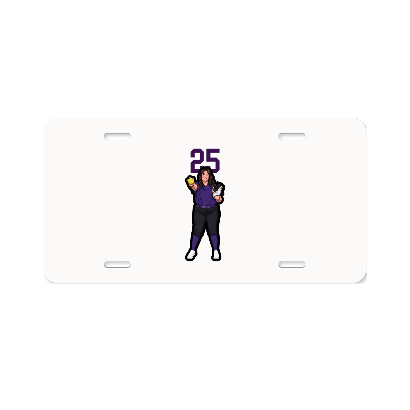 License Plate — Number Top in Classic