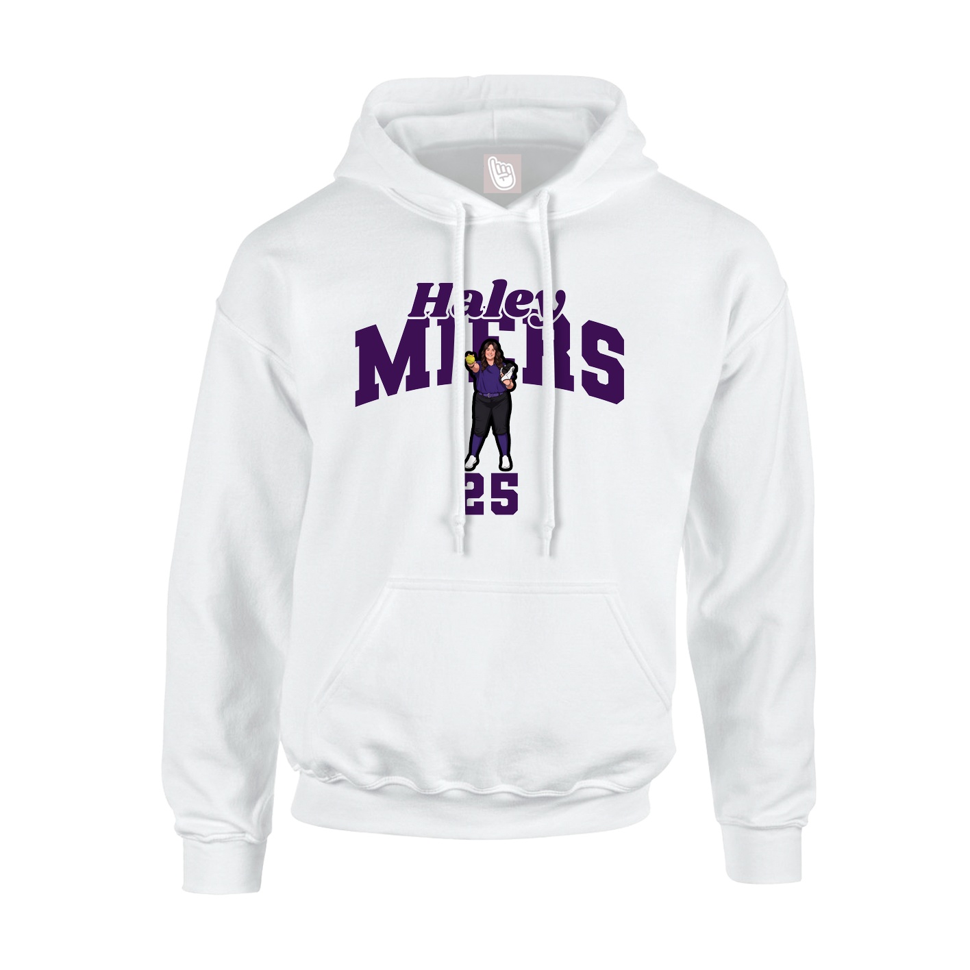 Hoodie — Signature Arch in White