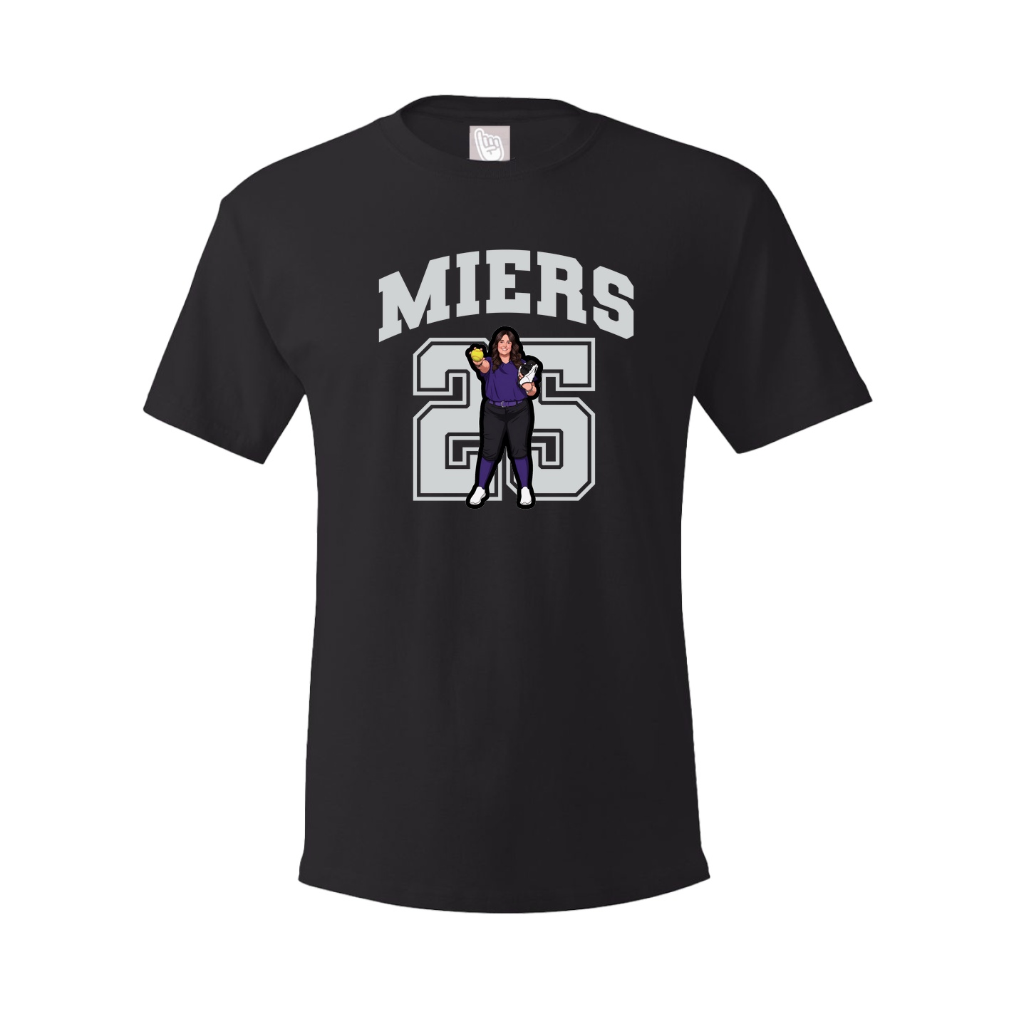 Youth Tee — Number in Black