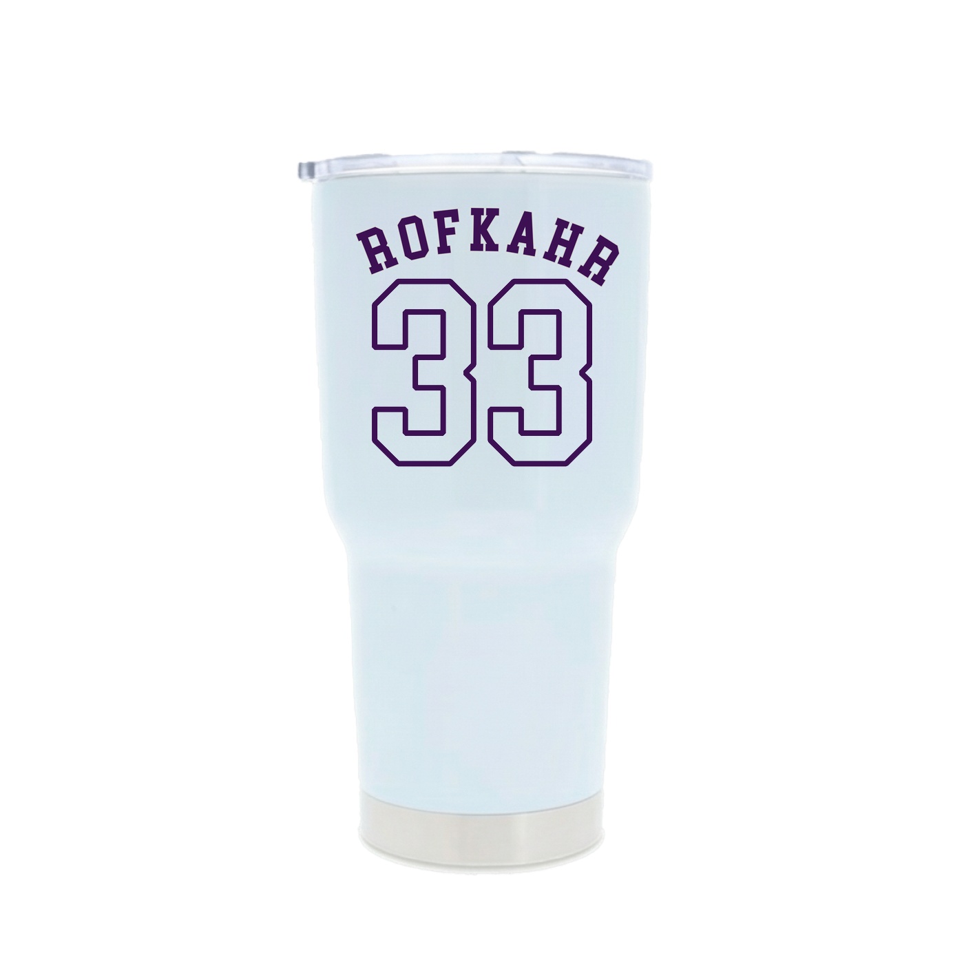 30oz Stainless Steel Tumbler — Shirsey Arch in White