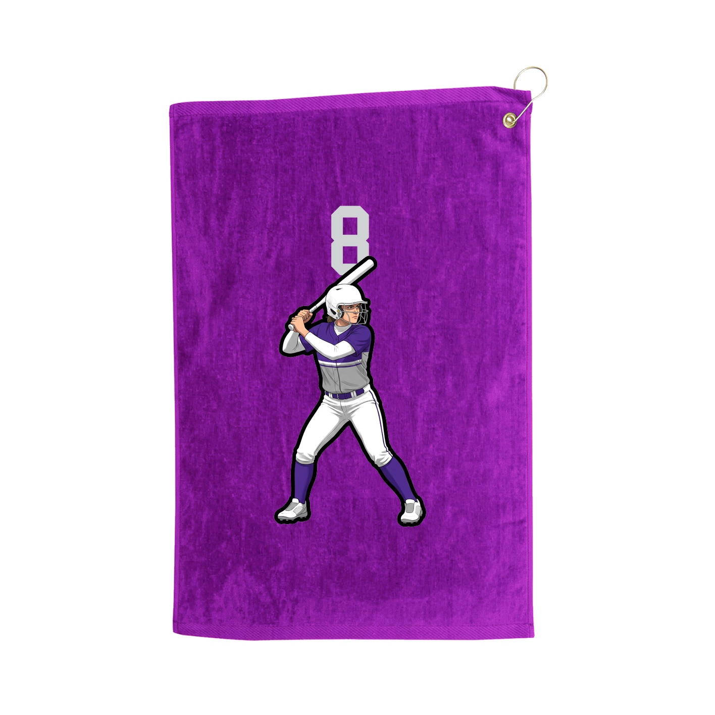 Golf Towel — Number Top in Purple