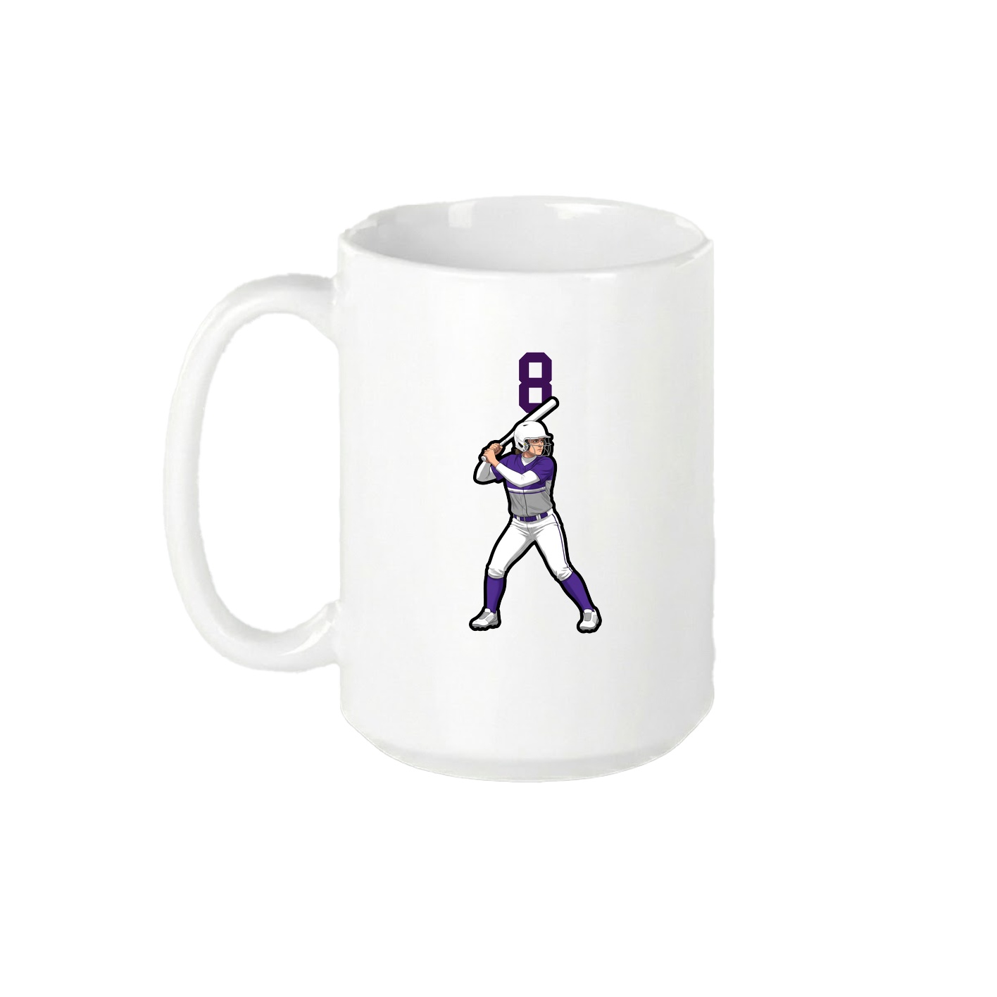 15oz Coffee Mug — Number Top in White