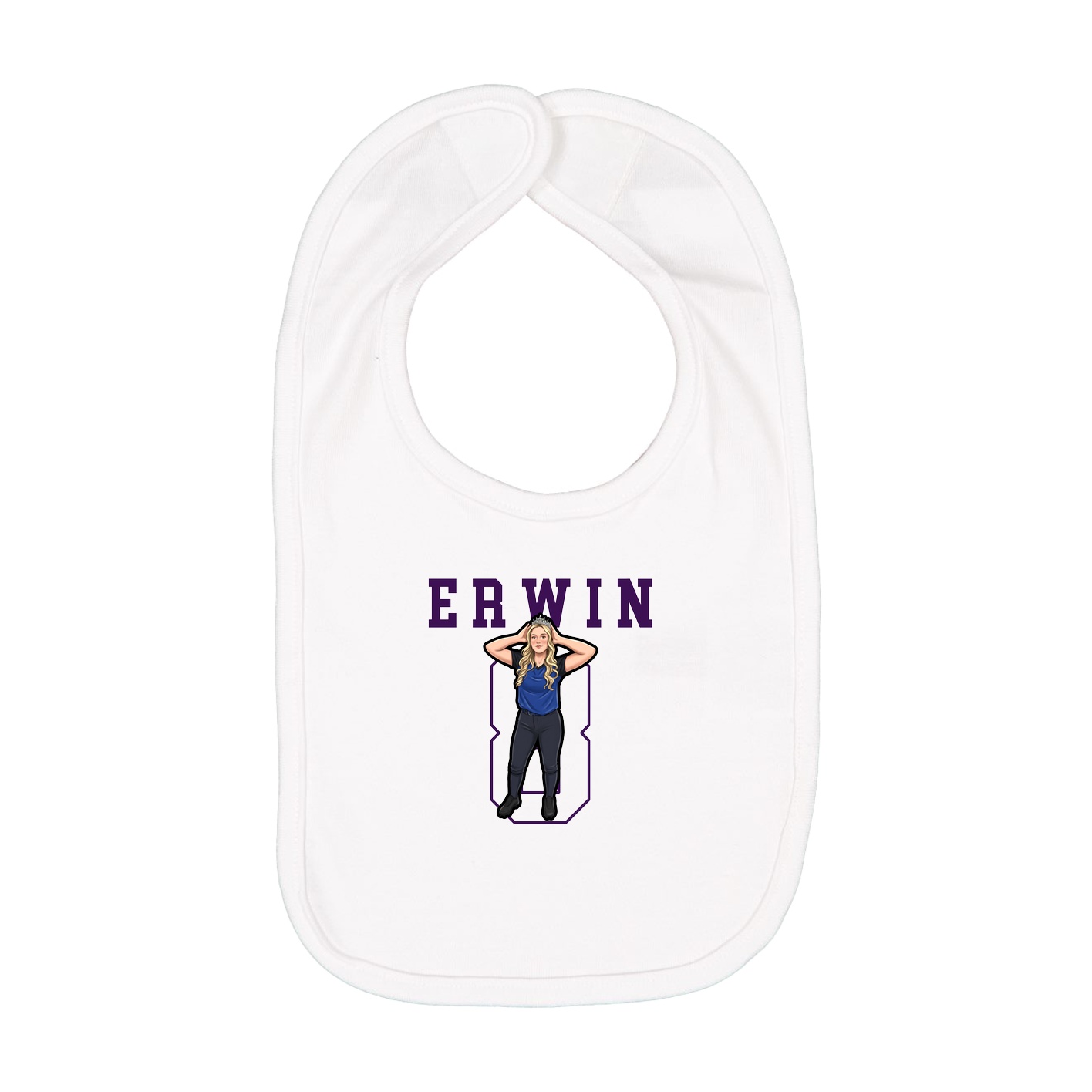 Infant Bib — Shirsey in White