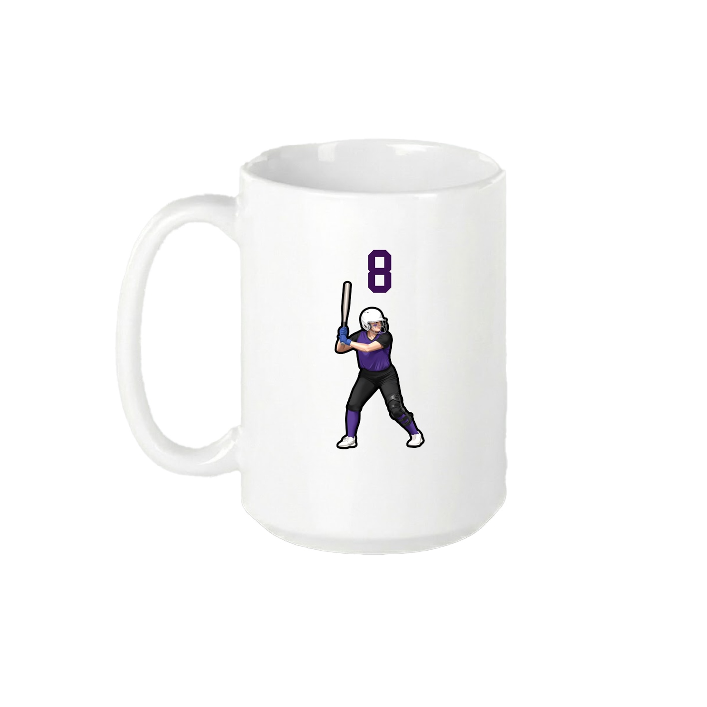 15oz Coffee Mug — Number Top in White