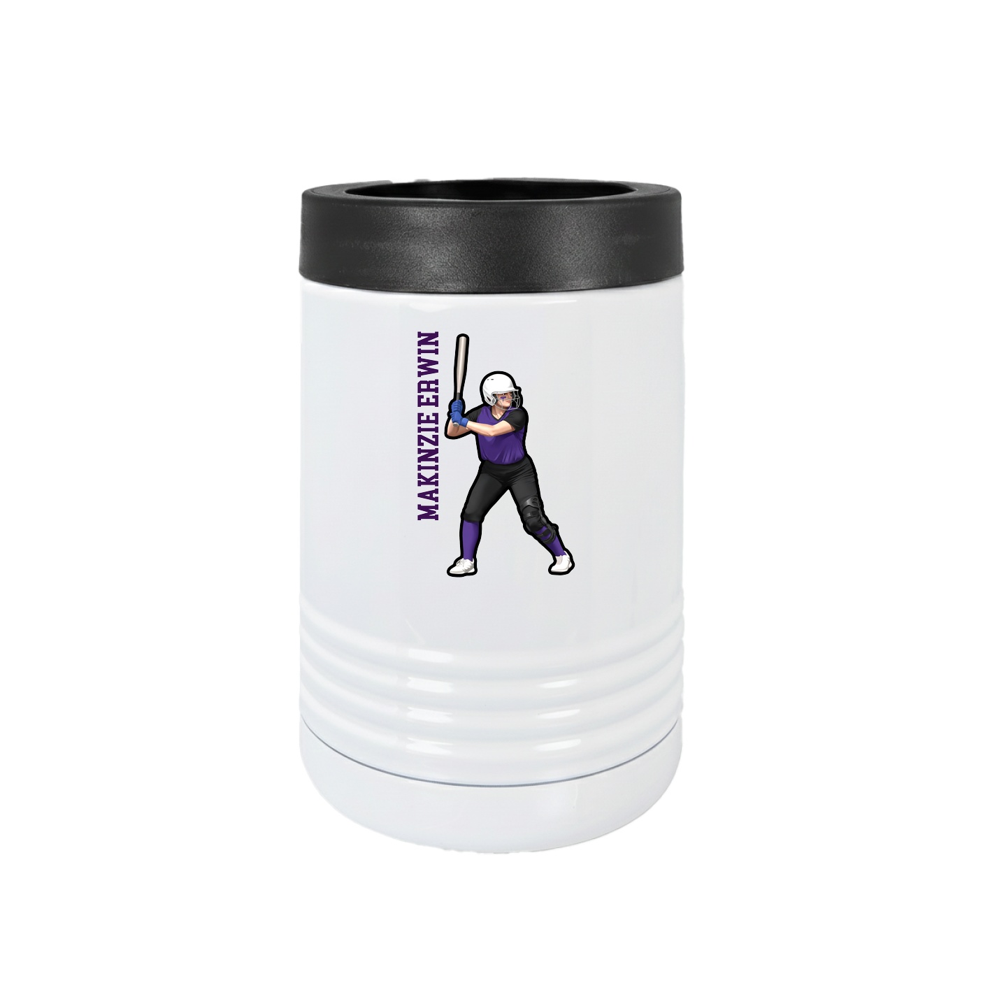 Beverage Holder — Name Vertical in White