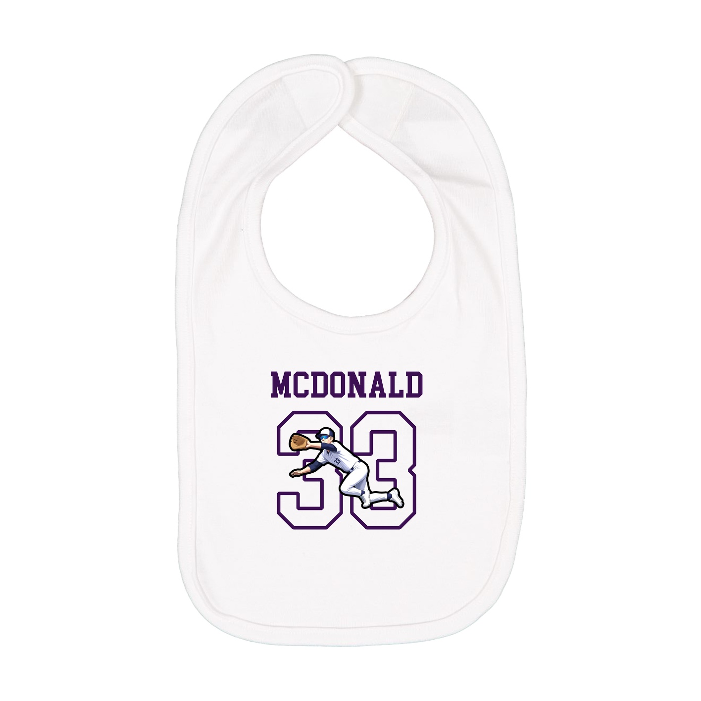 Infant Bib — Shirsey in White