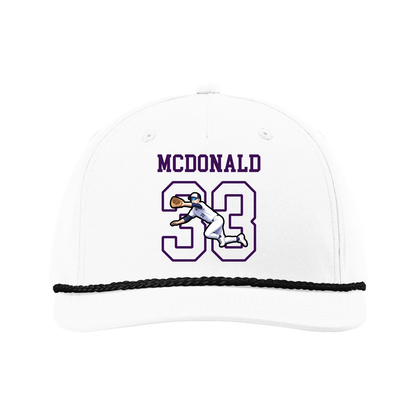 Five-Panel Classic Rope Cap — Shirsey in White