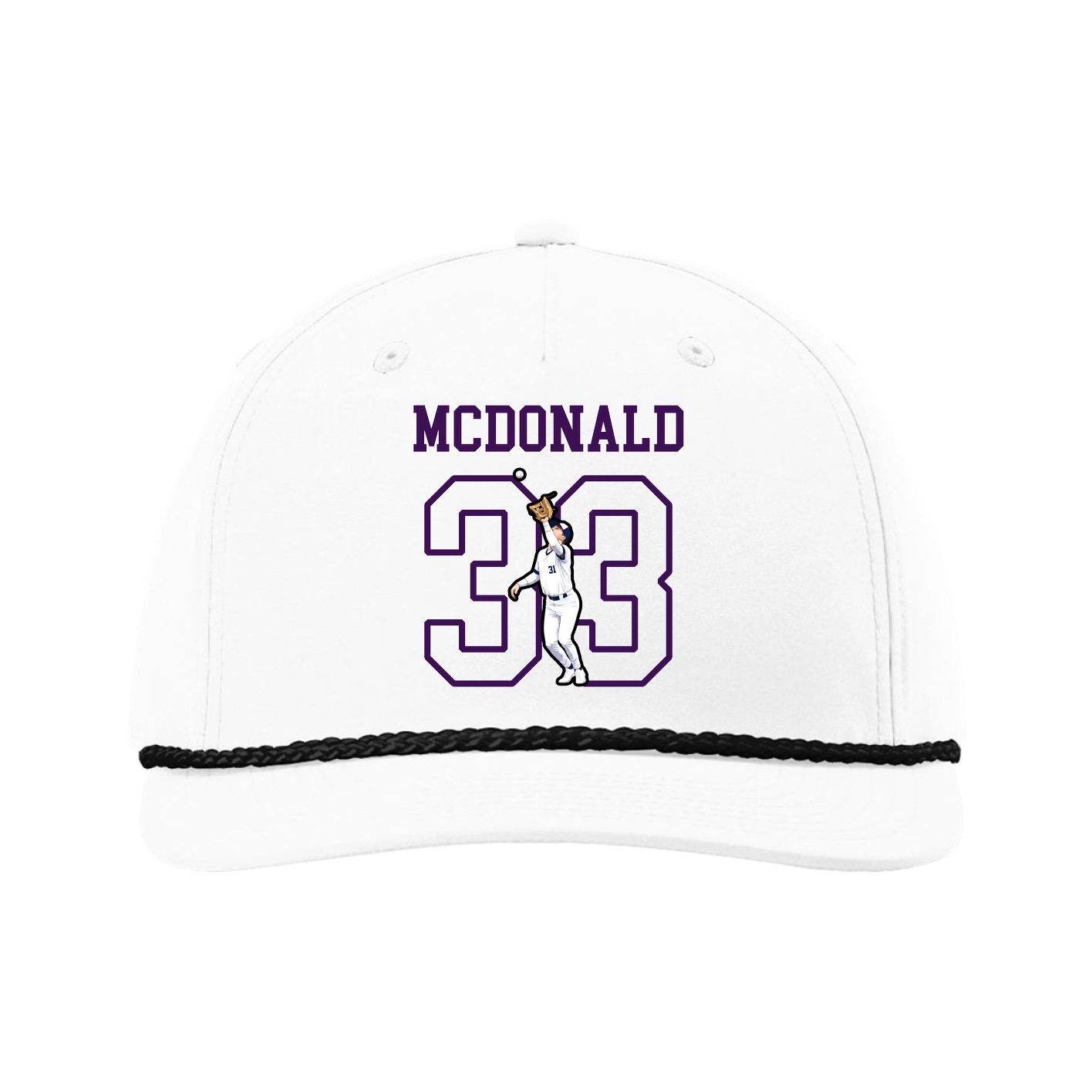 Five-Panel Classic Rope Cap — Shirsey in White