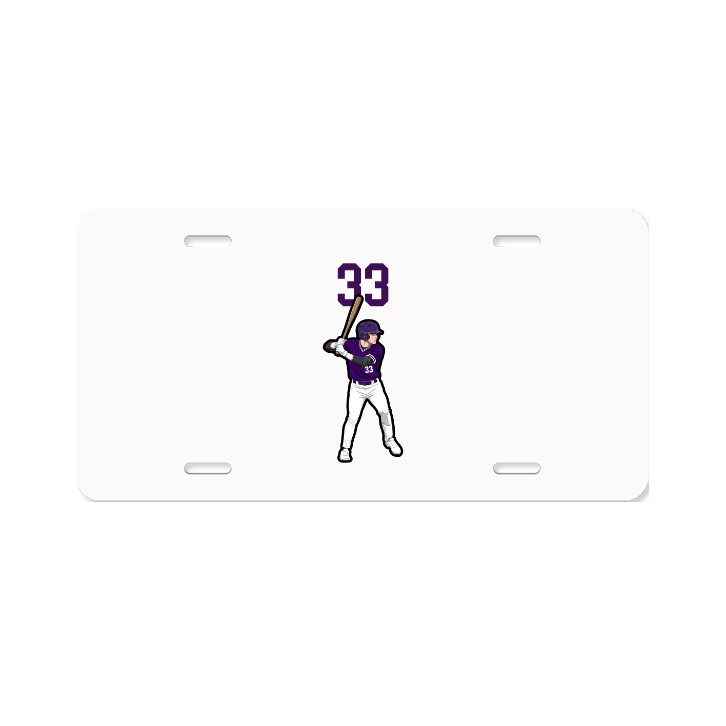 License Plate — Number Top in Classic