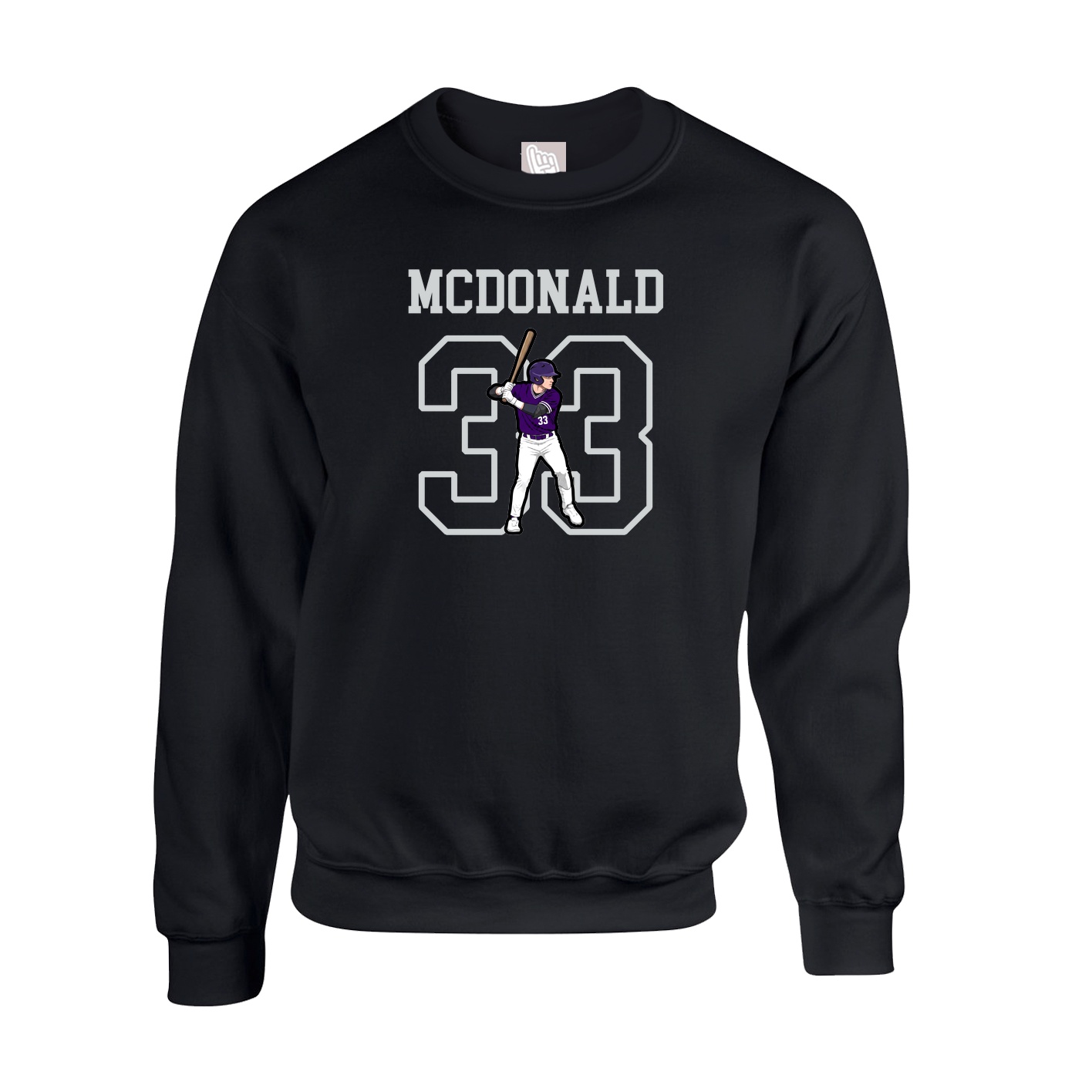 Fleece Crew — Shirsey in Black