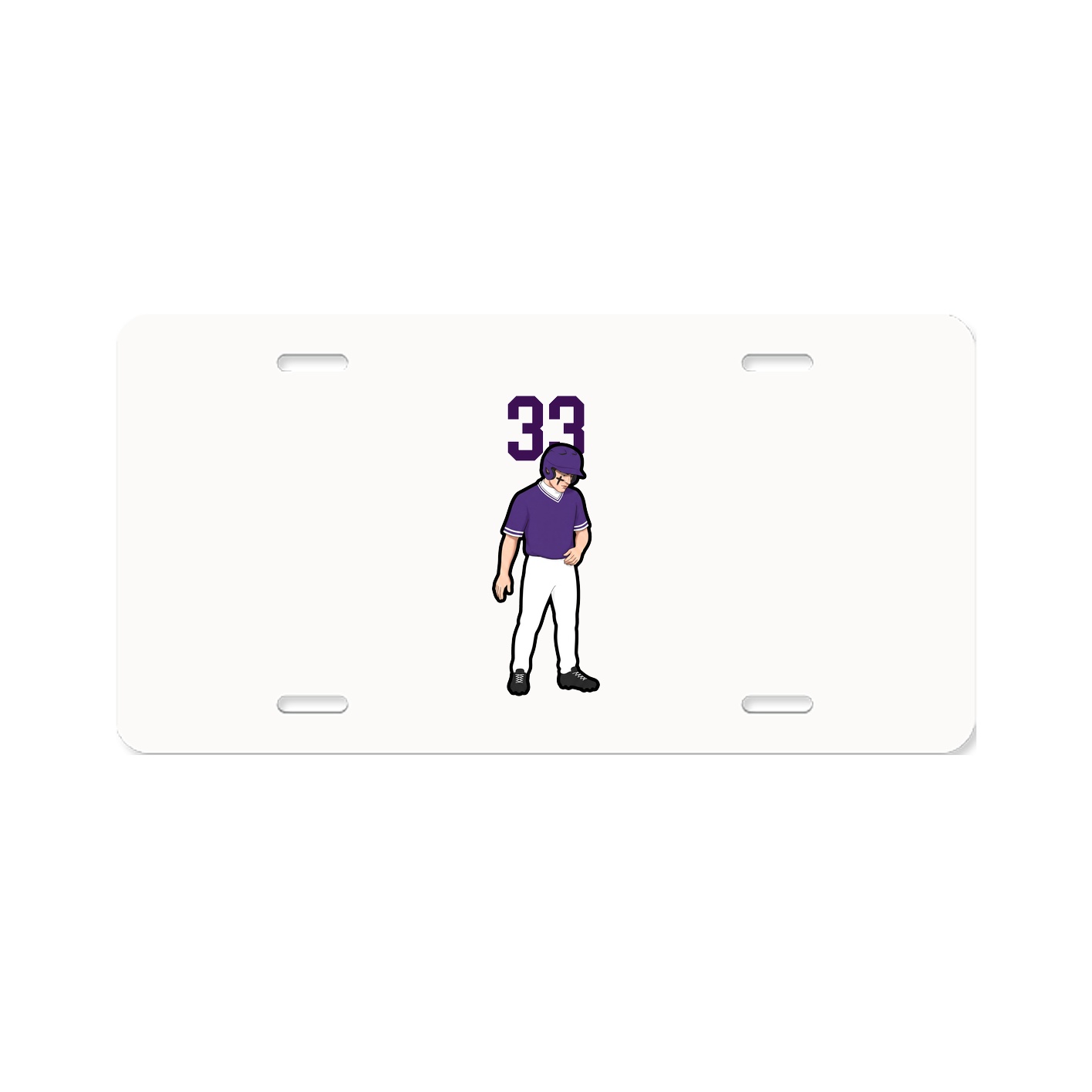 License Plate — Number Top in Classic