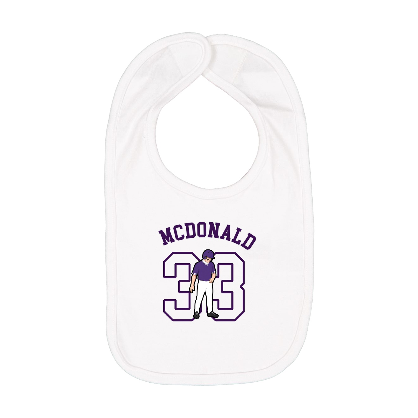 Infant Bib — Shirsey Arch in White
