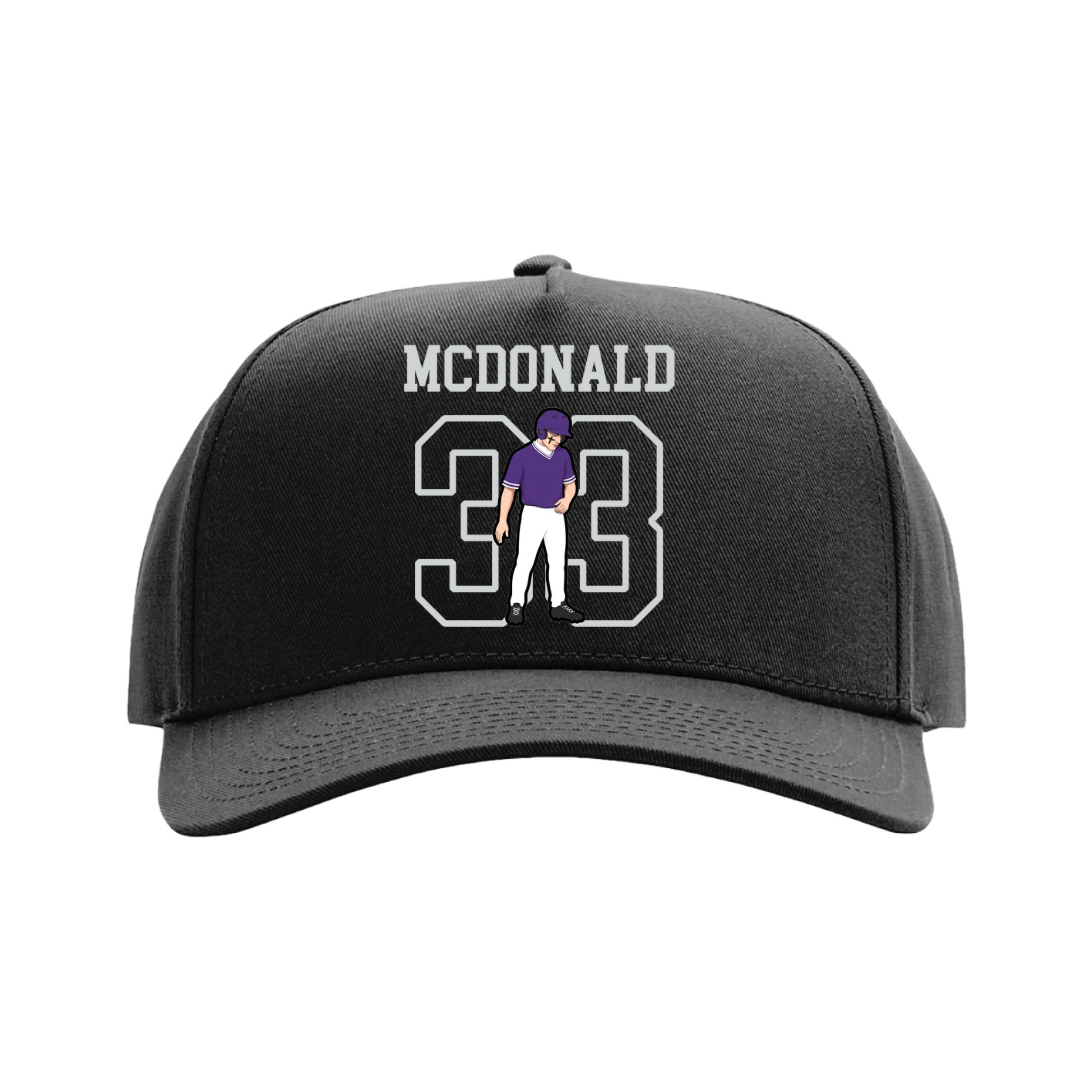 Full Fabric Five-Panel Champ Cap — Shirsey in Black