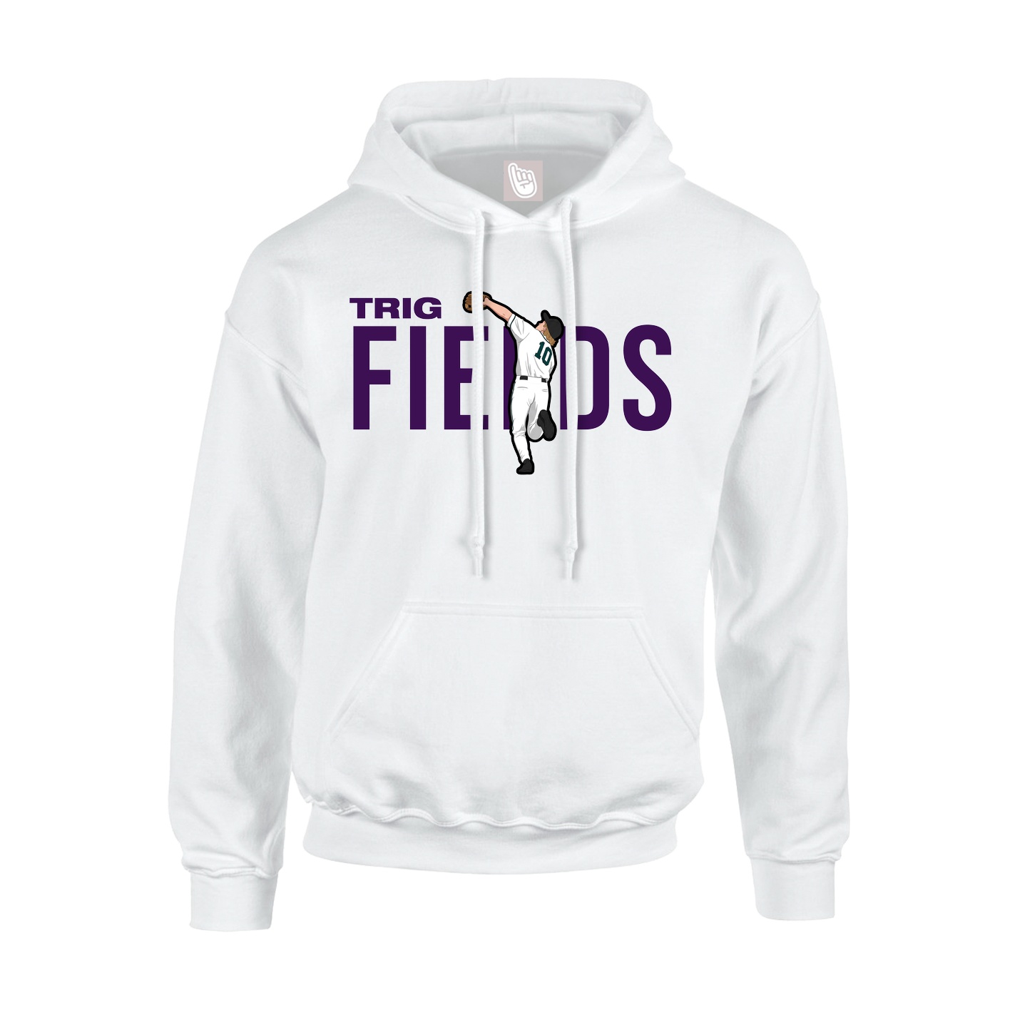 Youth Hoodie — Player Name in White