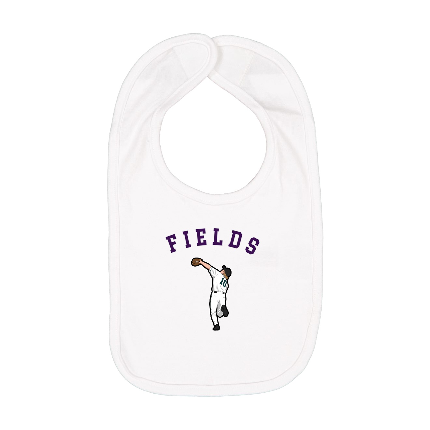 Infant Bib — Shirsey Arch in White