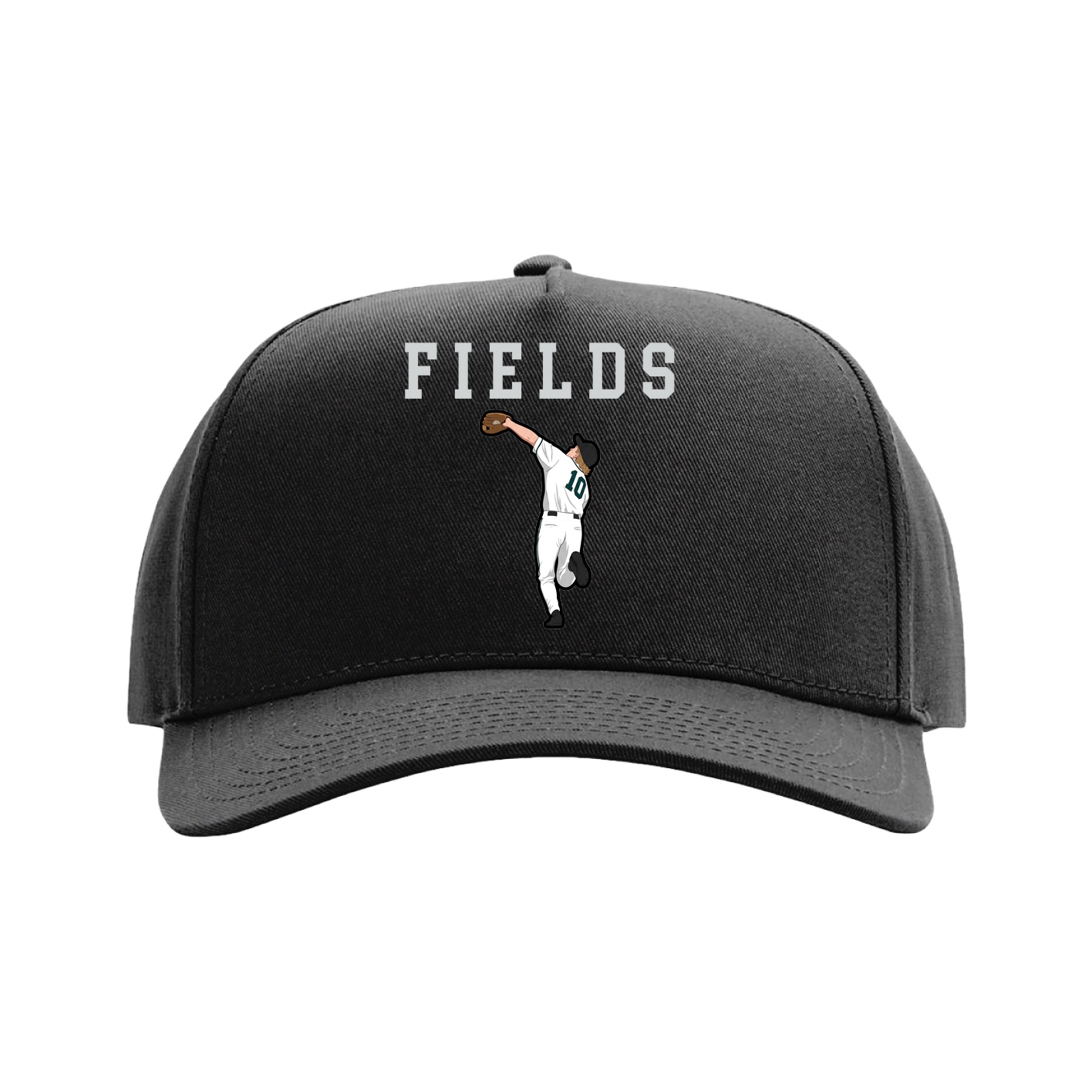 Full Fabric Five-Panel Champ Cap — Shirsey in Black