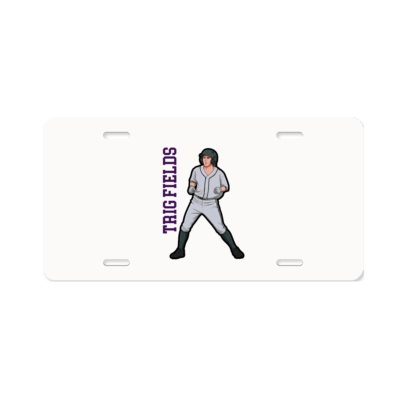 License Plate — Name Vertical in Classic
