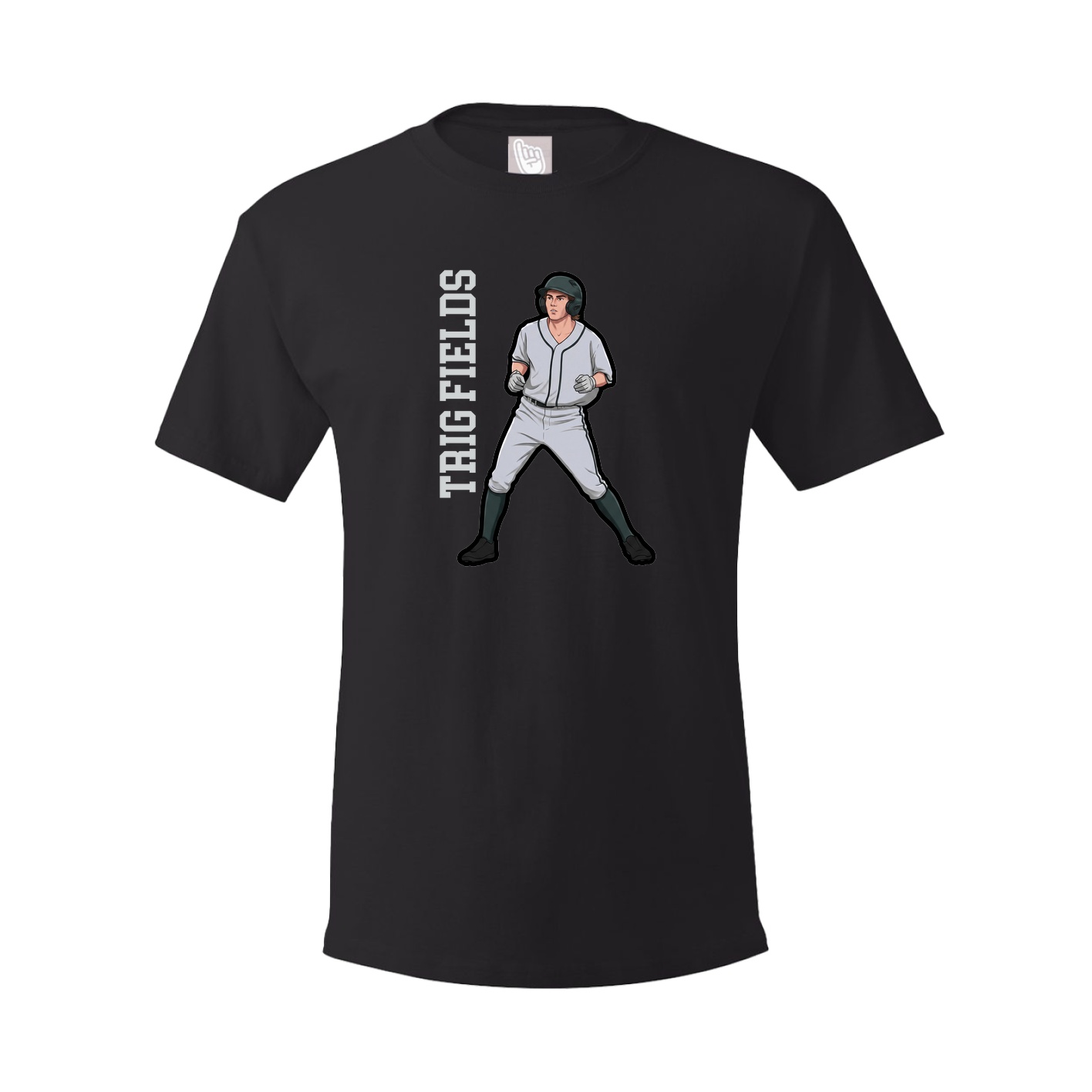 Youth Tee — Name Vertical in Black