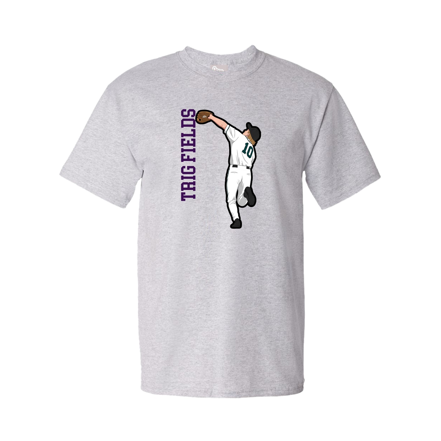 Tee — Name Vertical in Grey