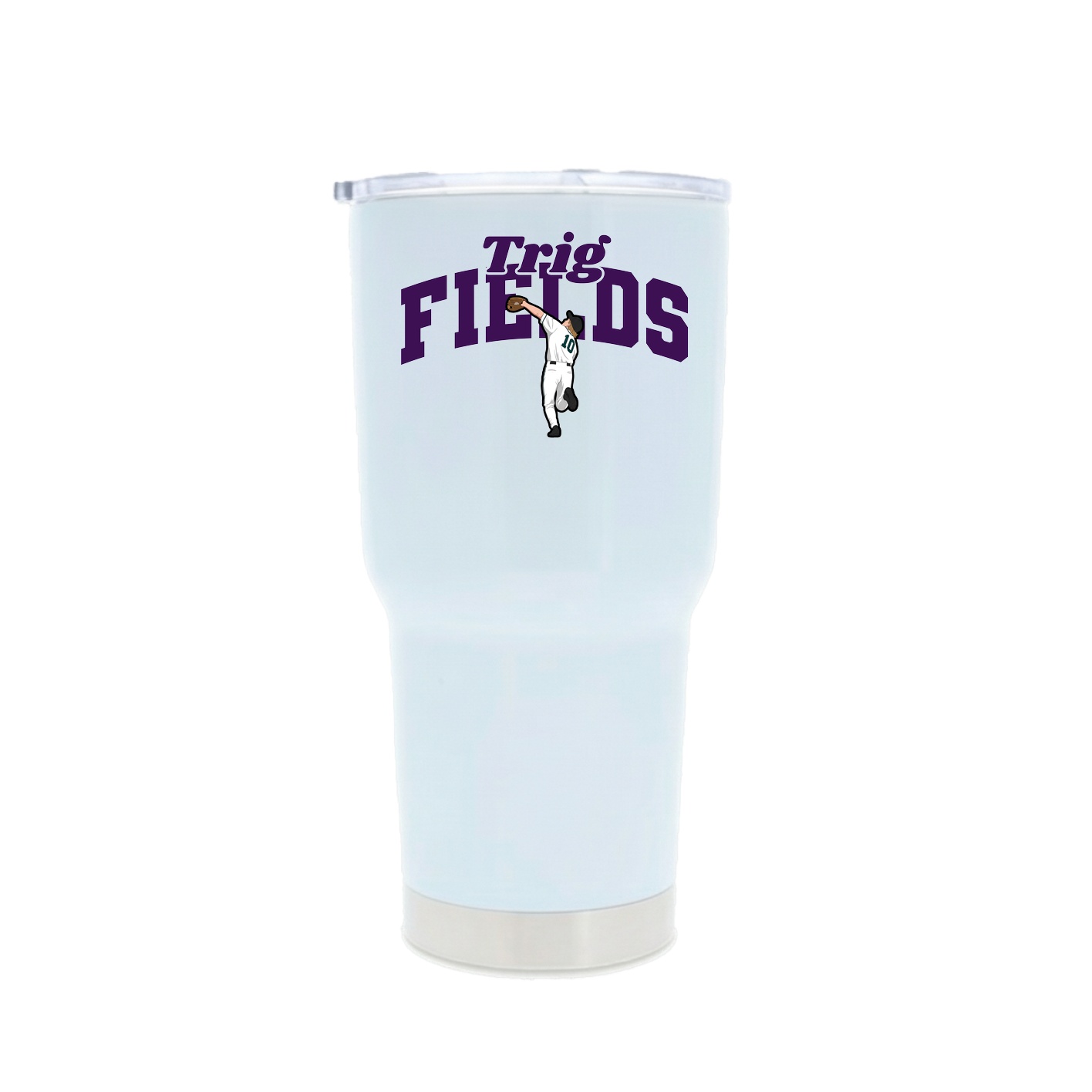 30oz Stainless Steel Tumbler — Signature Arch in White