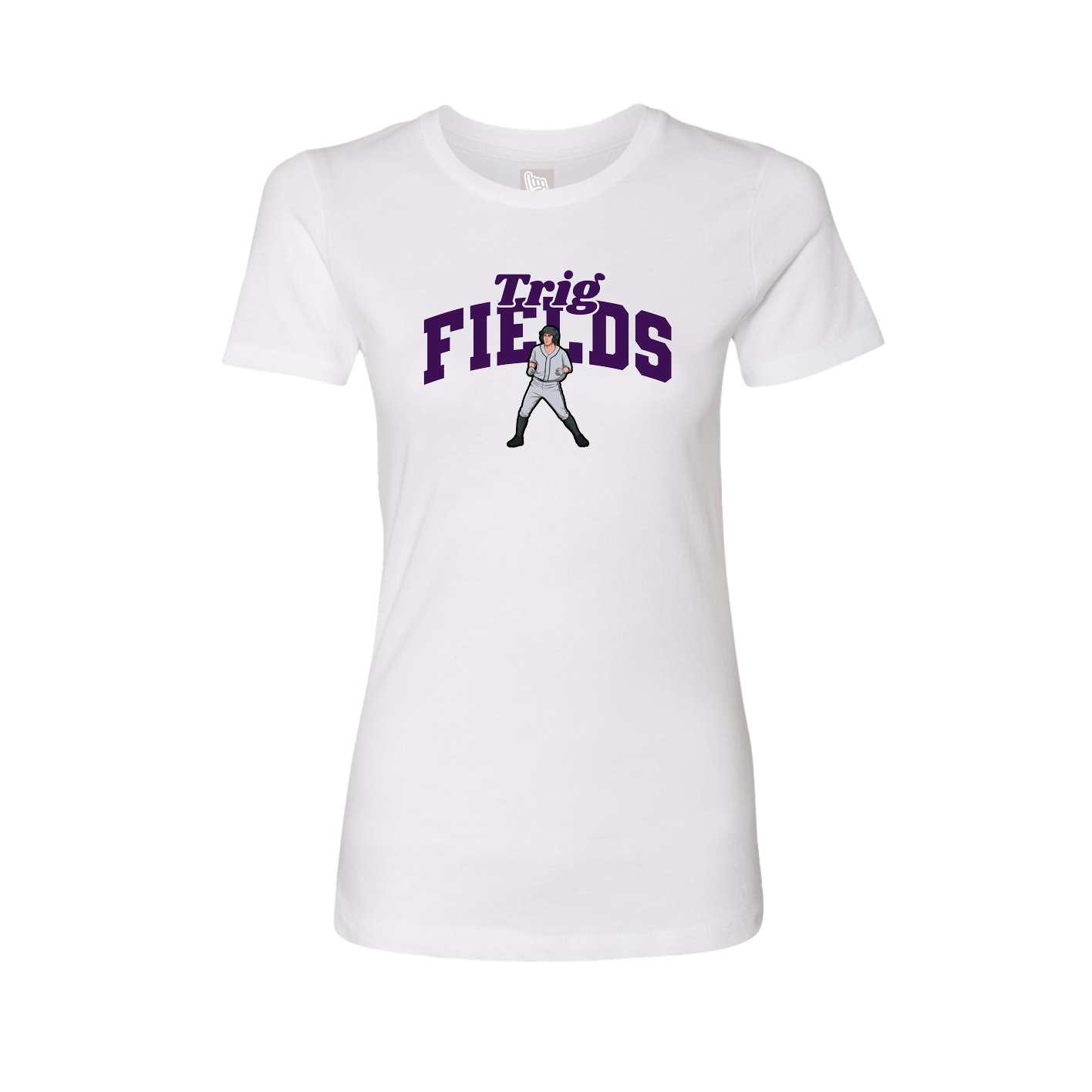 Fitted Women's Tee — Signature Arch in White