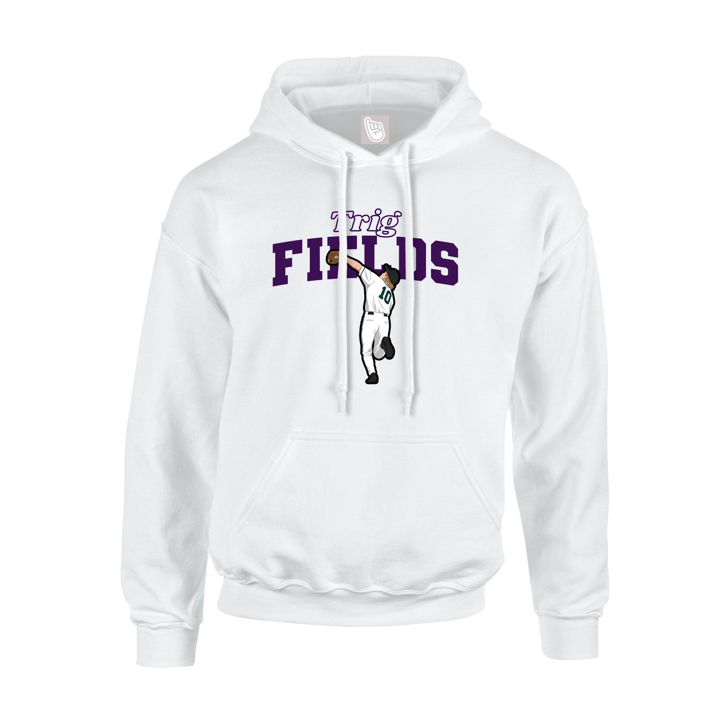 Hoodie — Name Arch in White
