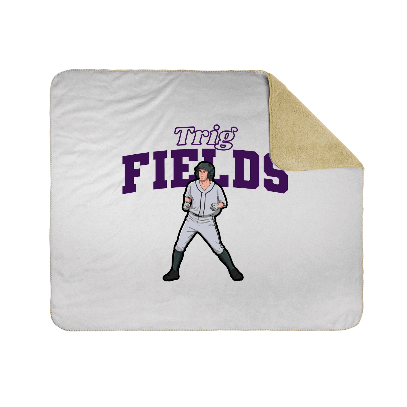 Throw Blanket — Name Arch in White