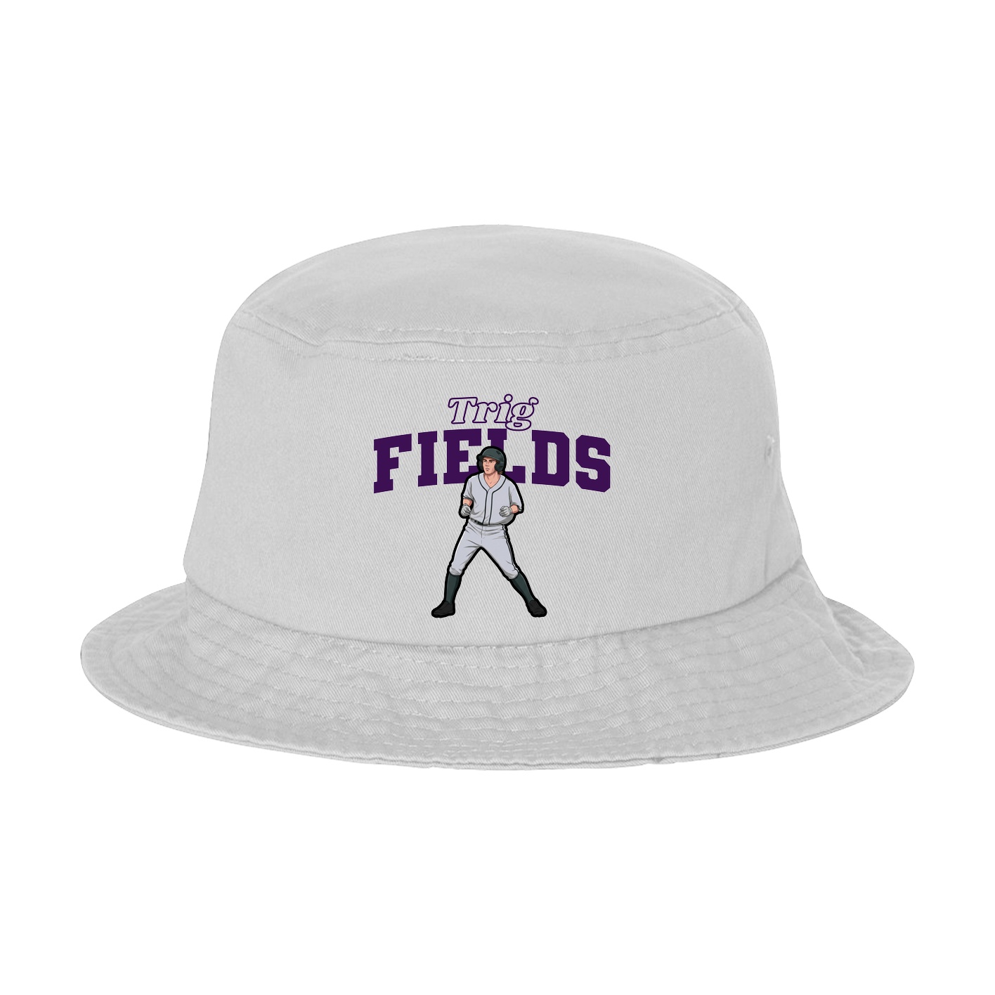 Bucket Cap — Name Arch in White
