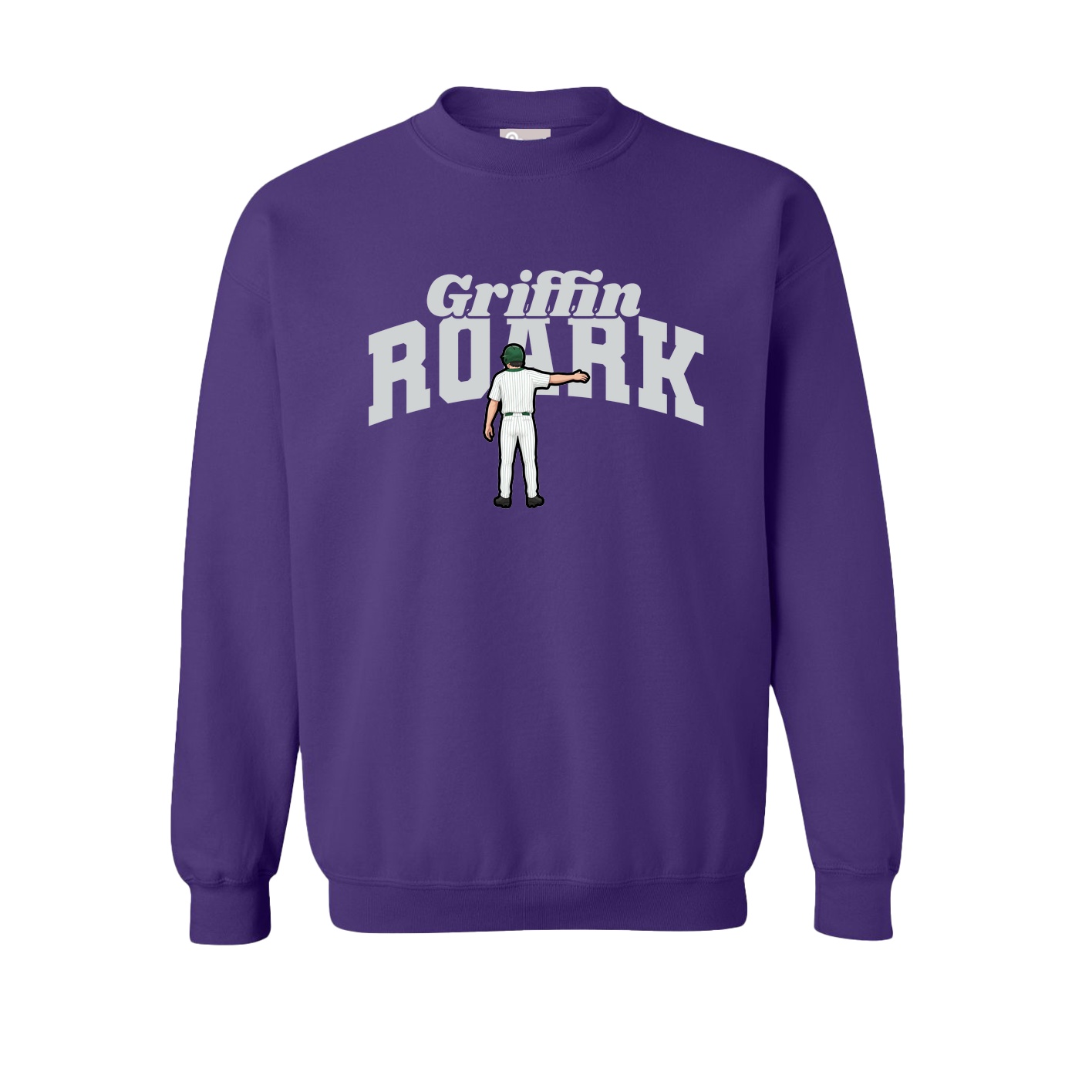 Fleece Crew — Signature Arch in Purple