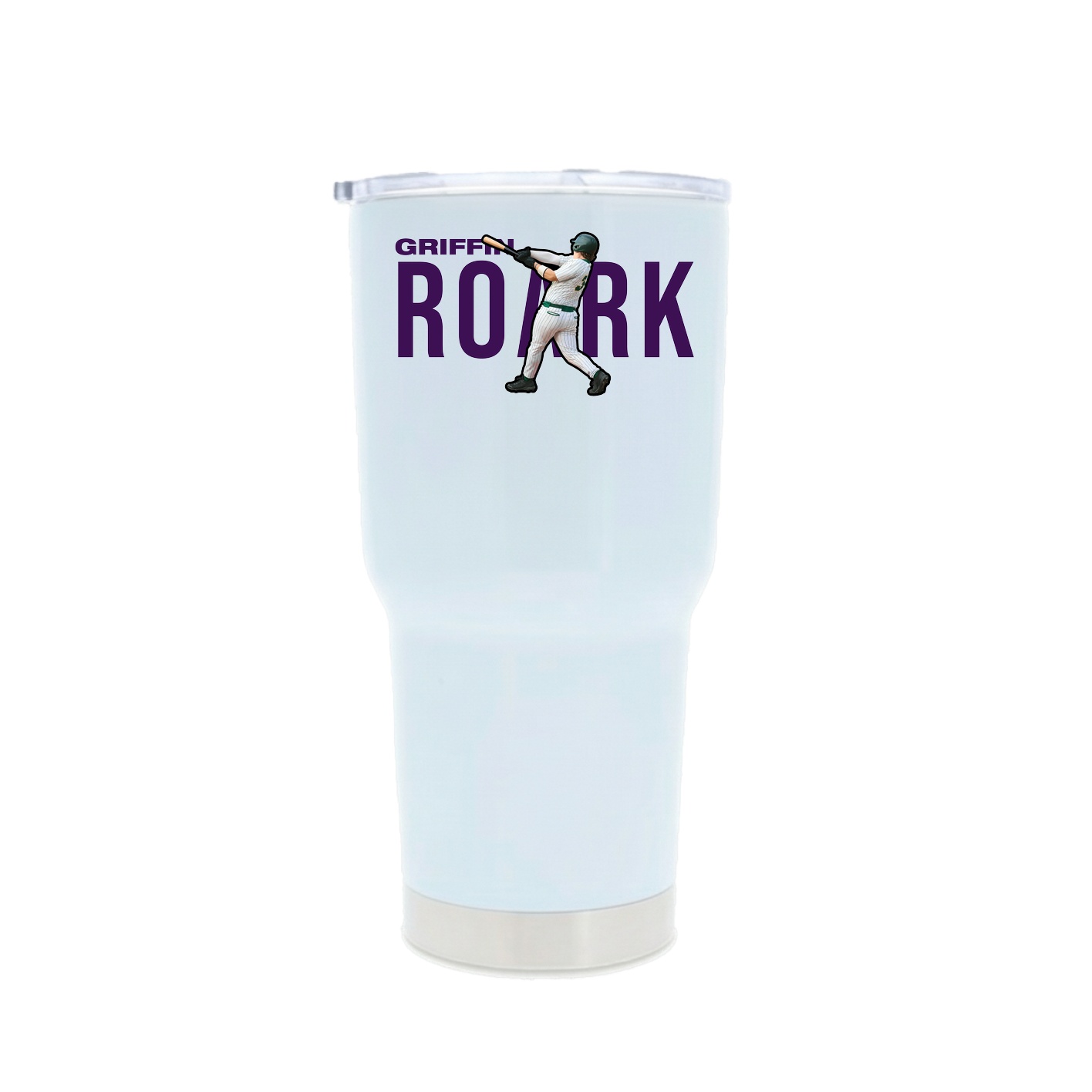 30oz Stainless Steel Tumbler — Player Name in White
