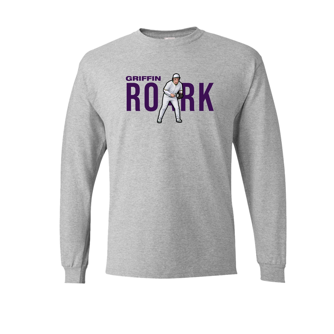 Long Sleeve Tee — Player Name in Grey