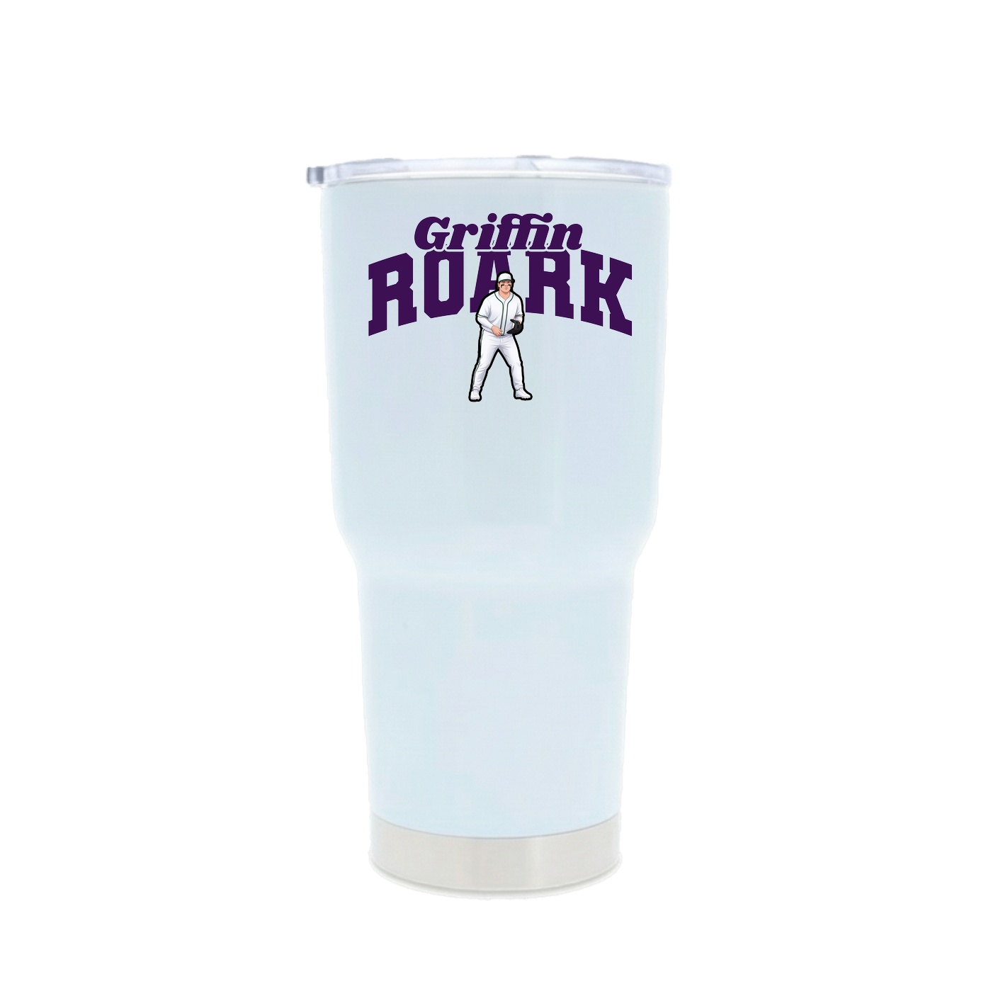 30oz Stainless Steel Tumbler — Signature Arch in White