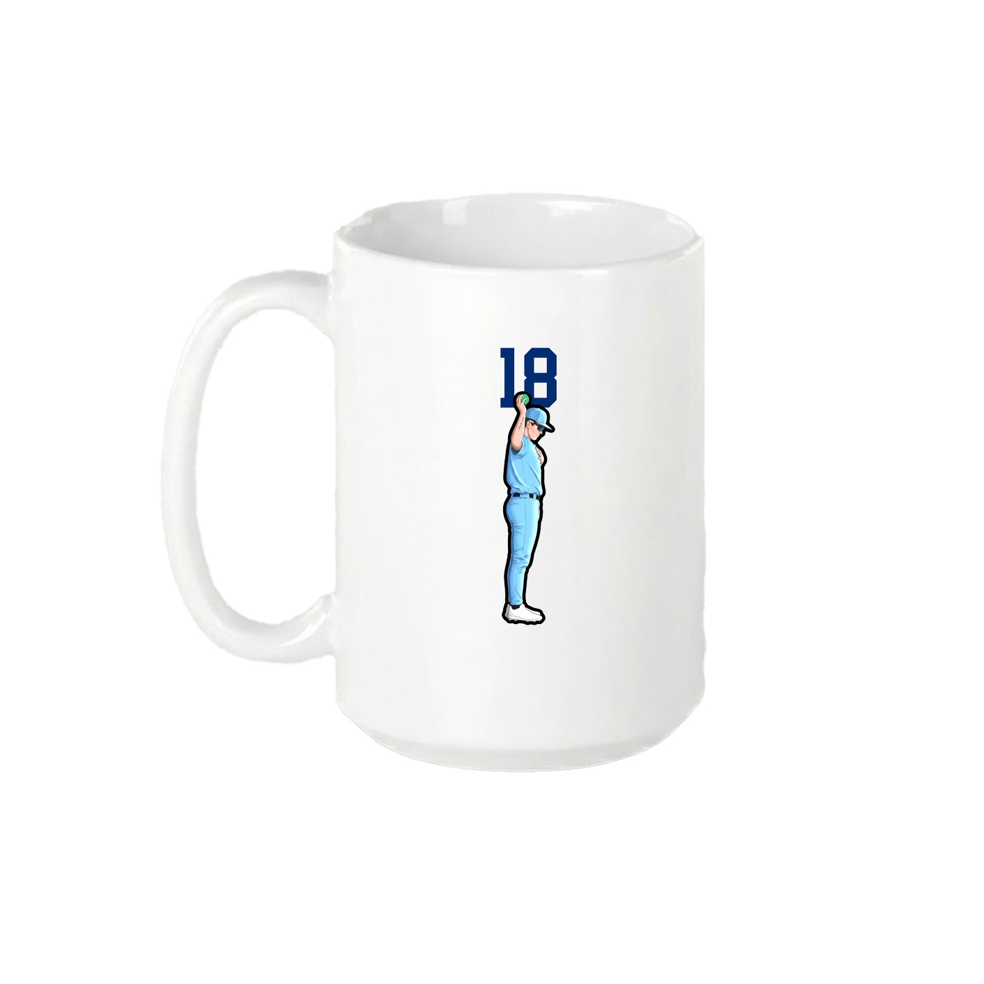 15oz Coffee Mug — Number Top in White