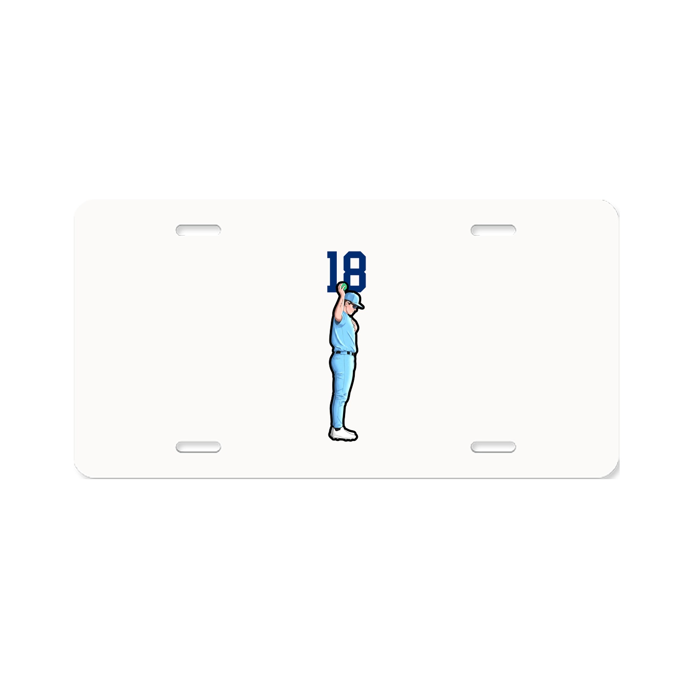 License Plate — Number Top in Classic