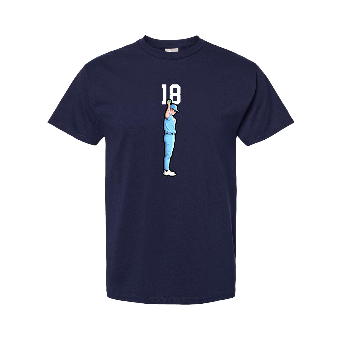 Youth Tee — Number Top in Navy