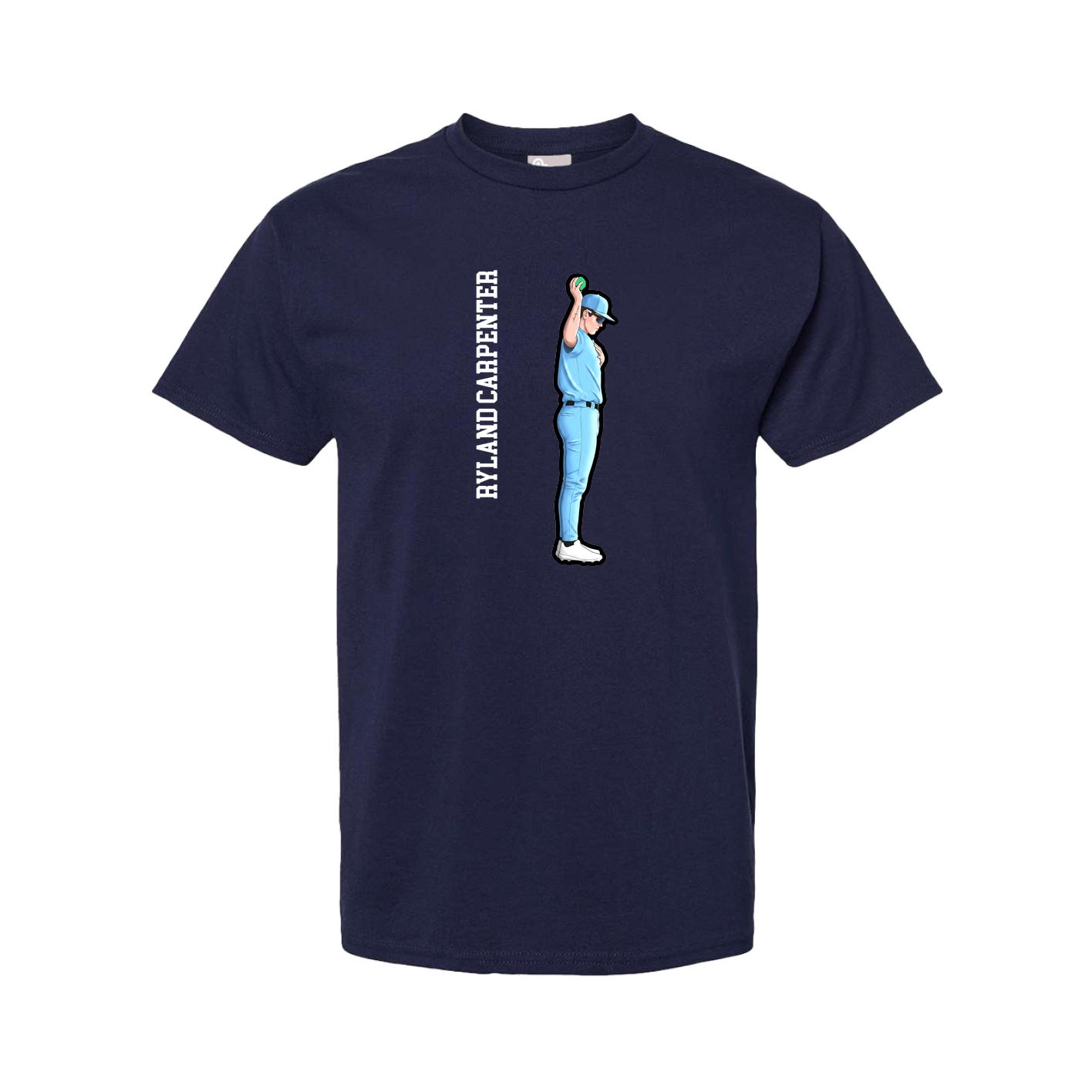 Tee — Name Vertical in Navy
