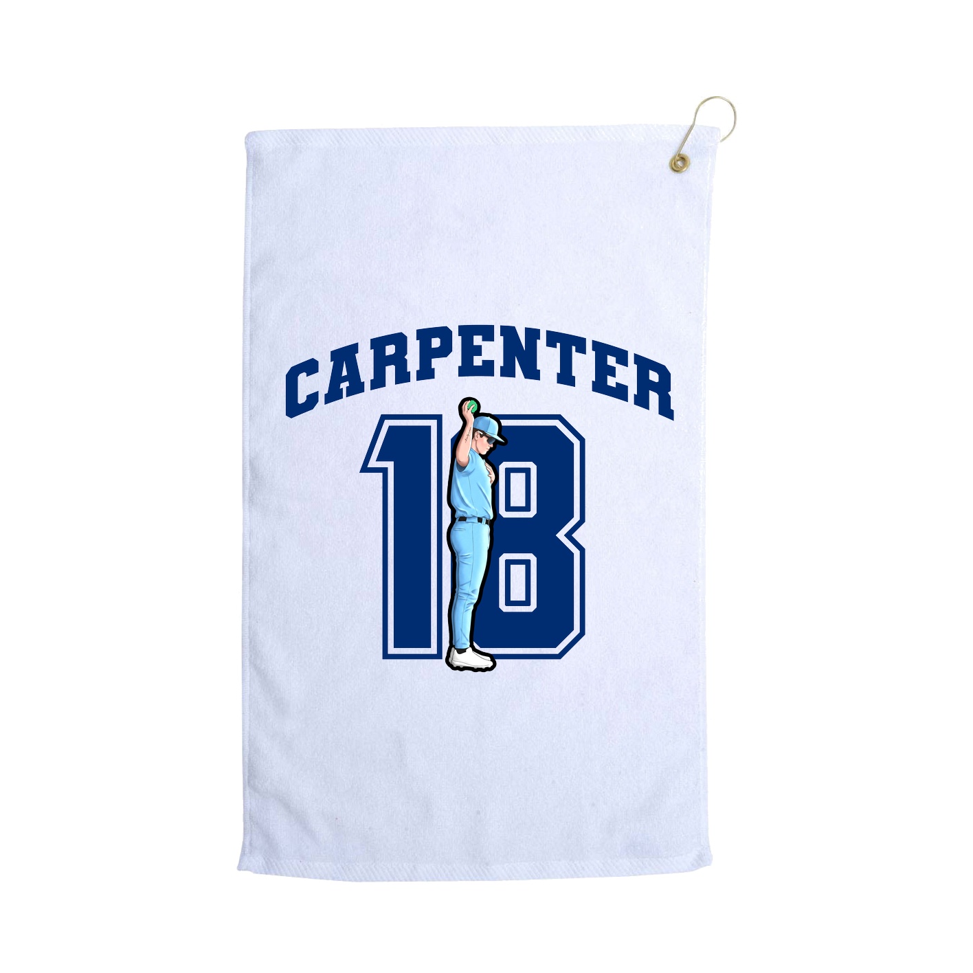 Golf Towel — Number in White