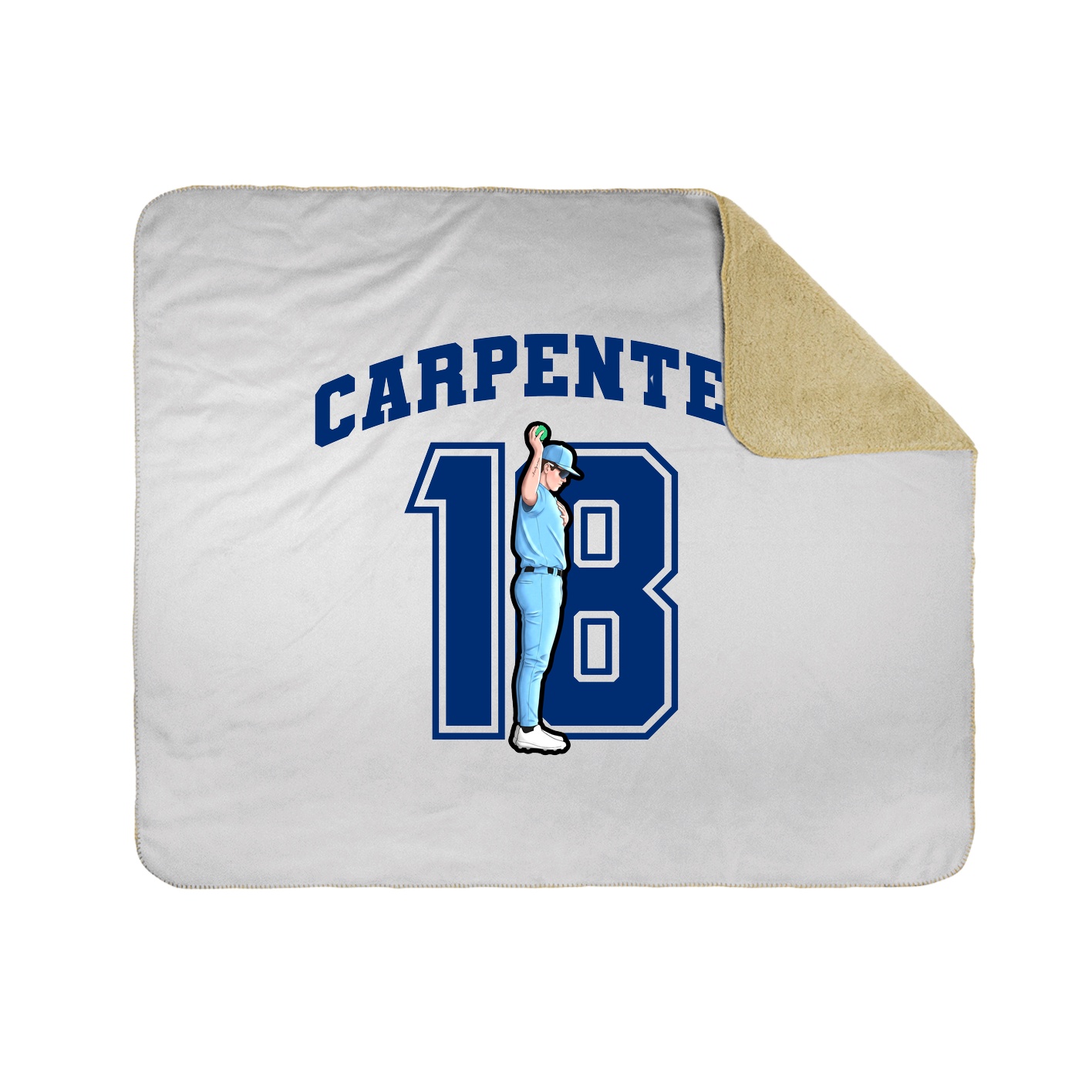 Throw Blanket — Number in White