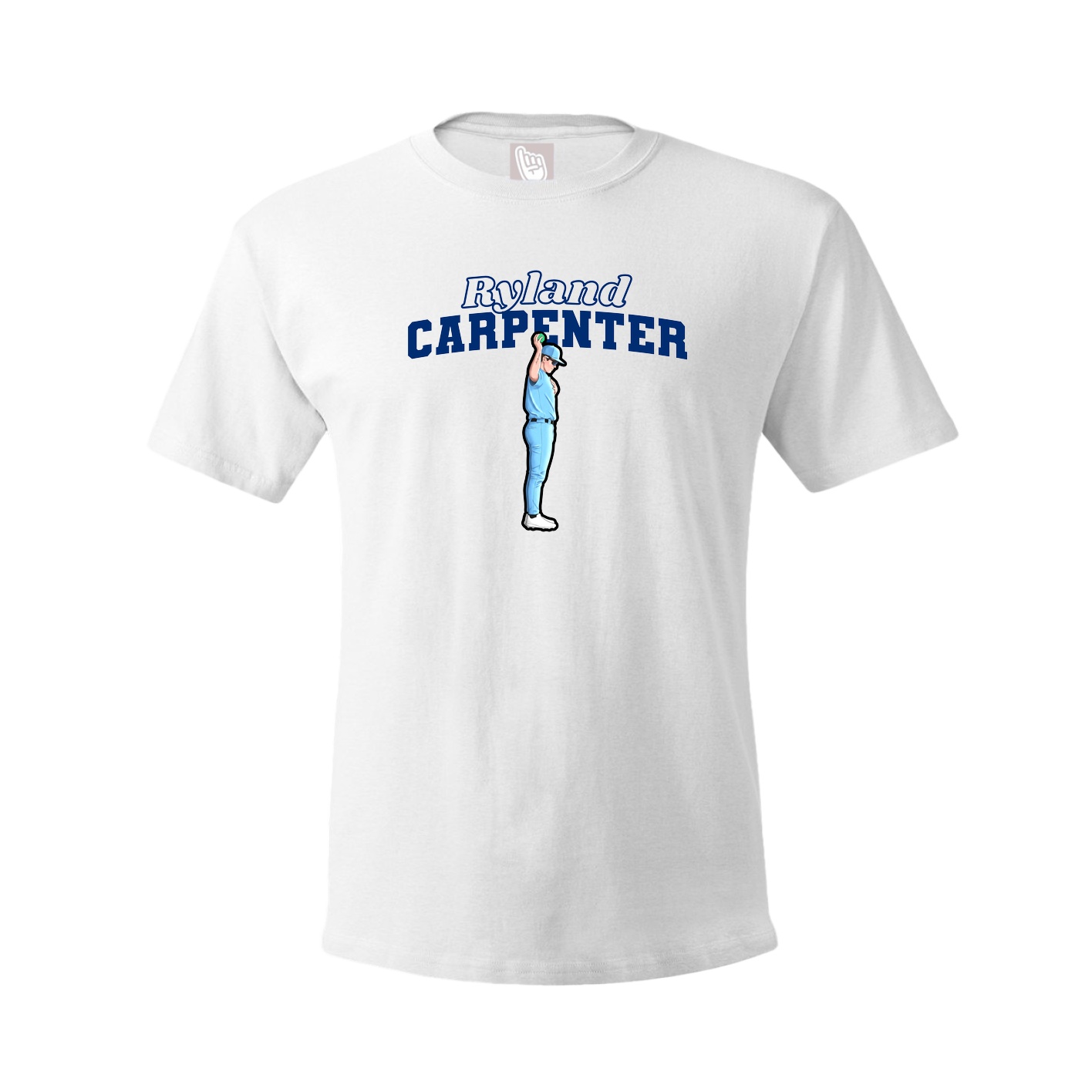 Youth Tee — Name Arch in White