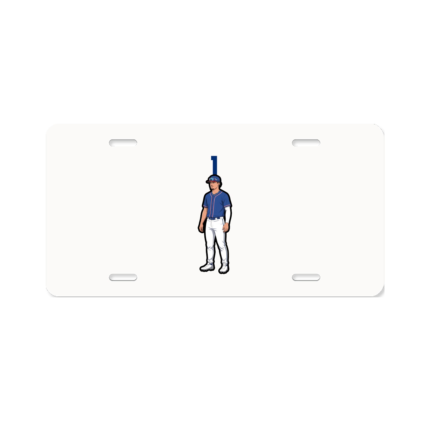License Plate — Number Top in Classic
